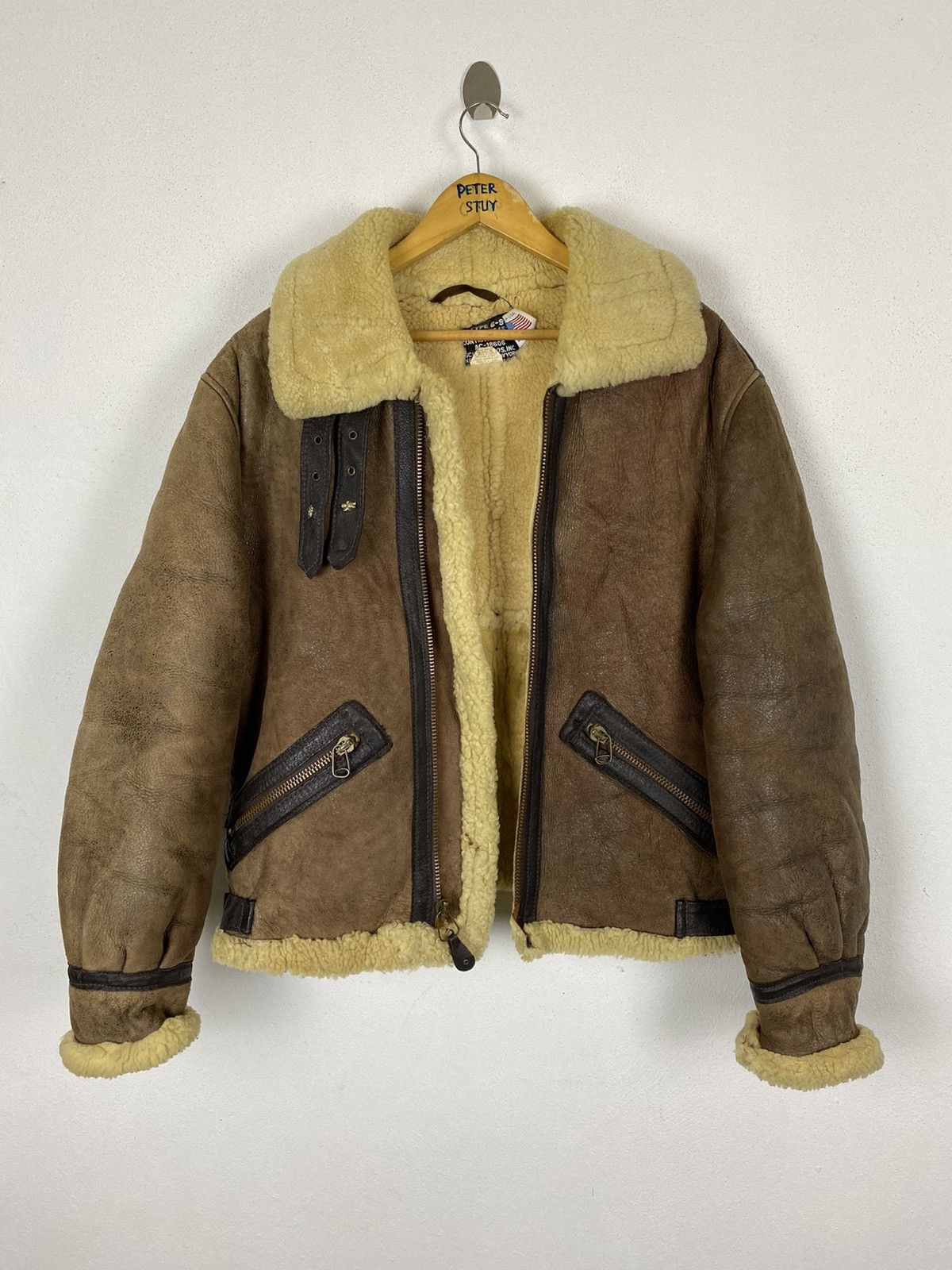 Vintage VINTAGE 80’s B-9 LEATHER JACKET Size US M / EU 48-50 / 2 - 2 Thumbnail