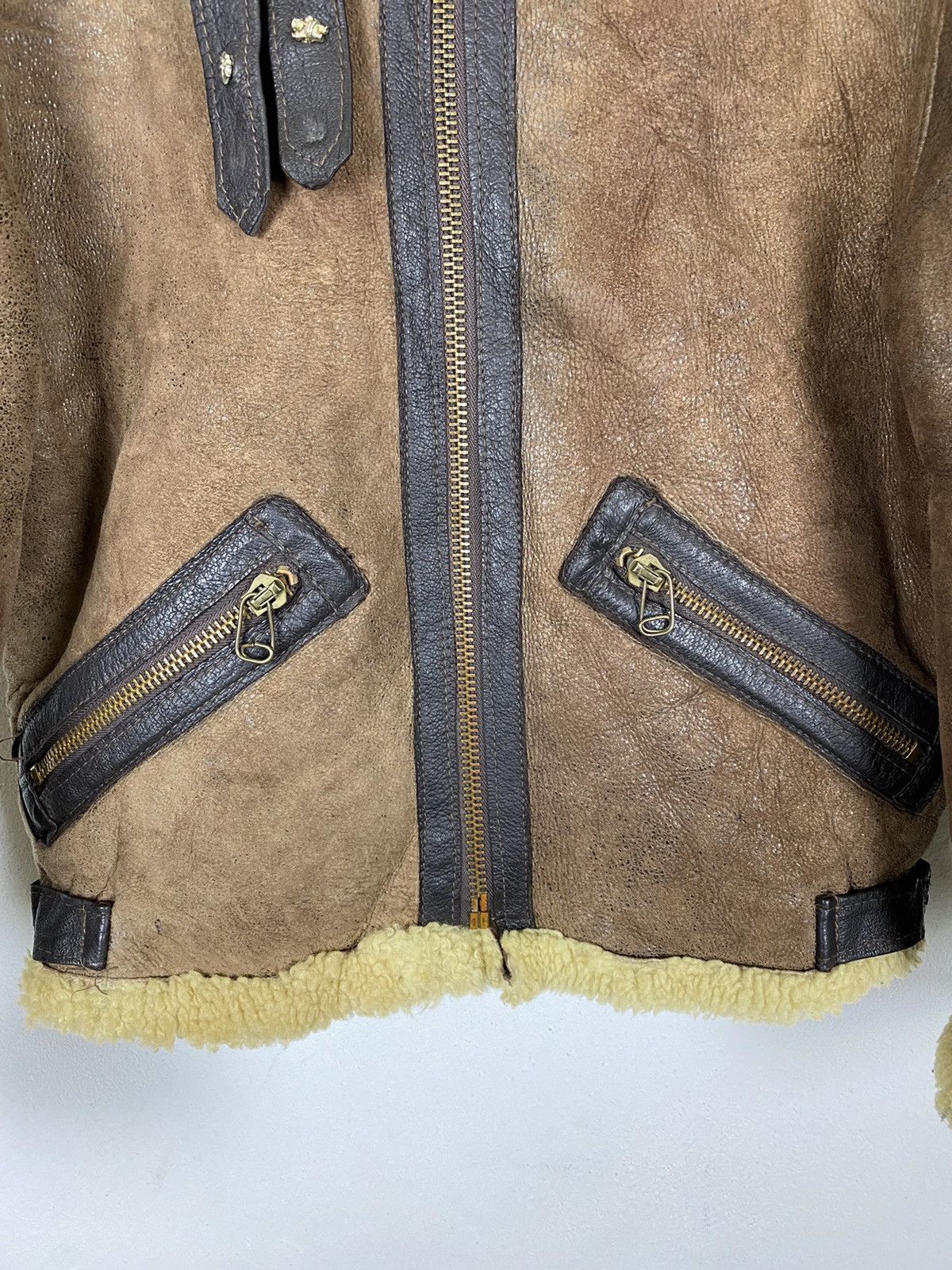 Vintage VINTAGE 80’s B-9 LEATHER JACKET Size US M / EU 48-50 / 2 - 6 Thumbnail