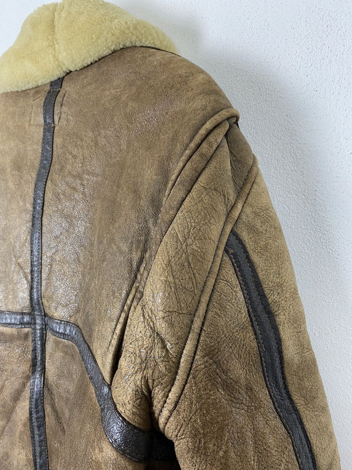 Vintage VINTAGE 80’s B-9 LEATHER JACKET Size US M / EU 48-50 / 2 - 14 Thumbnail