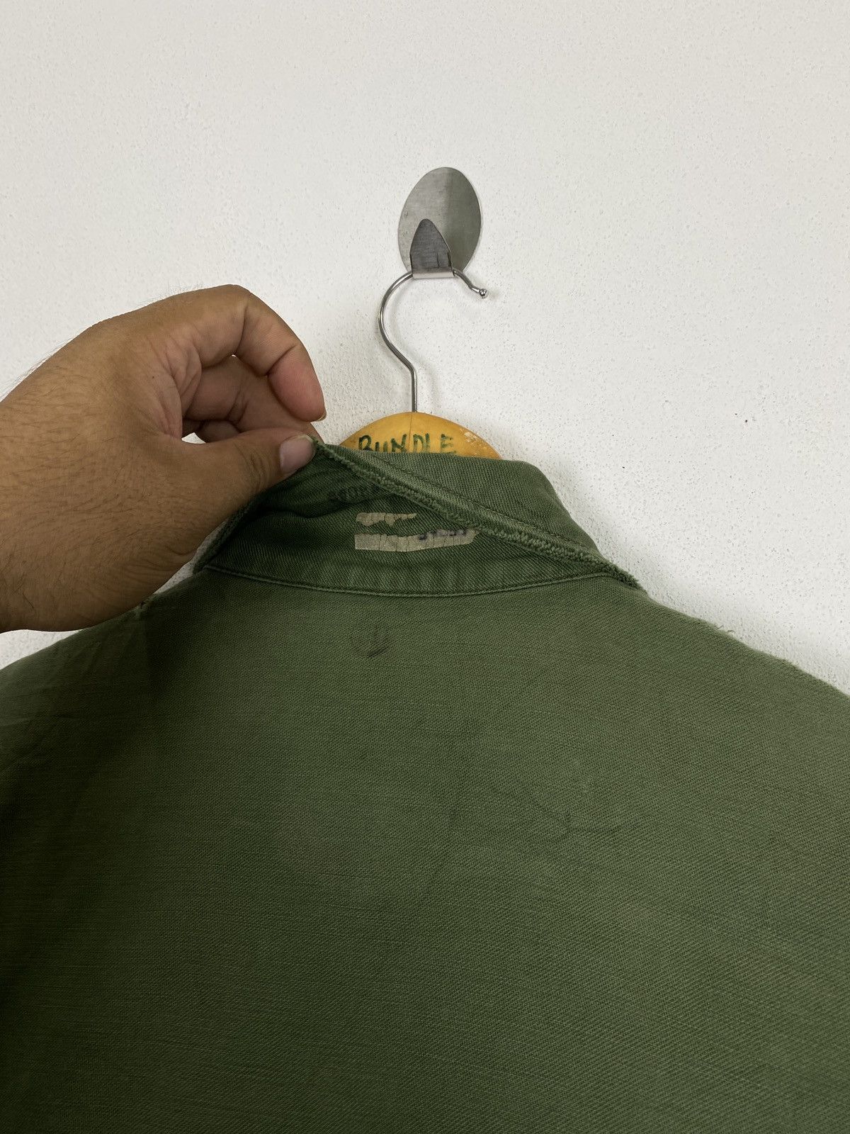 Japanese Brand DISTRESSED BUTTON UPS SHIRT ARMY MILITARY DESIGN Size US M / EU 48-50 / 2 - 9 Thumbnail