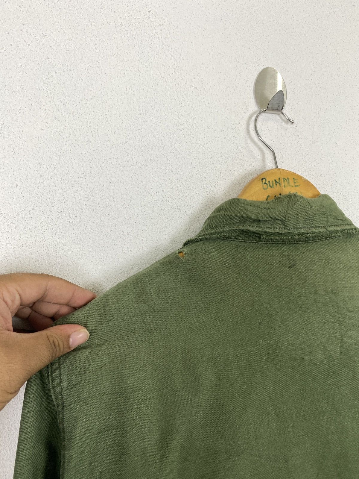 Japanese Brand DISTRESSED BUTTON UPS SHIRT ARMY MILITARY DESIGN Size US M / EU 48-50 / 2 - 8 Thumbnail