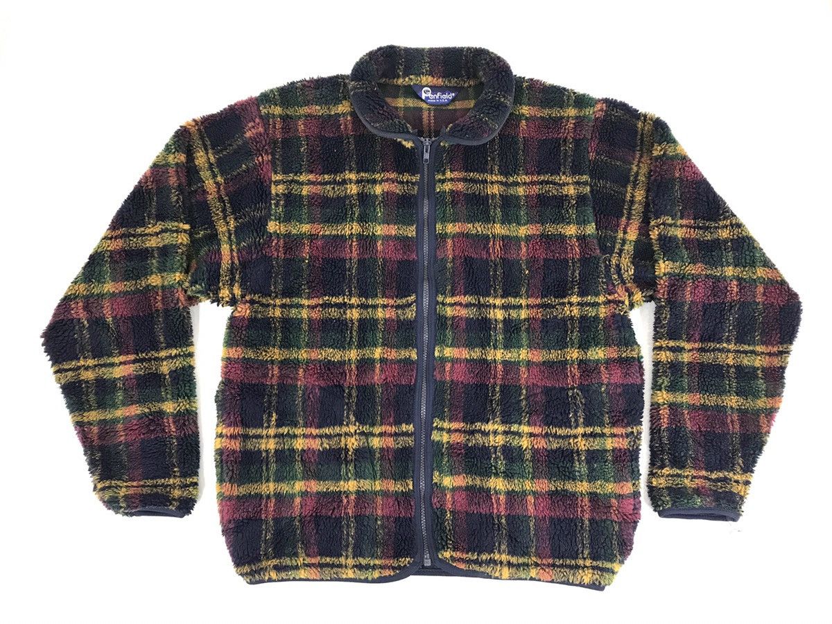 Penfield Vintage Penfield USA Fleece Checked Striped Zipper Size US M / EU 48-50 / 2 - 1 Thumbnail