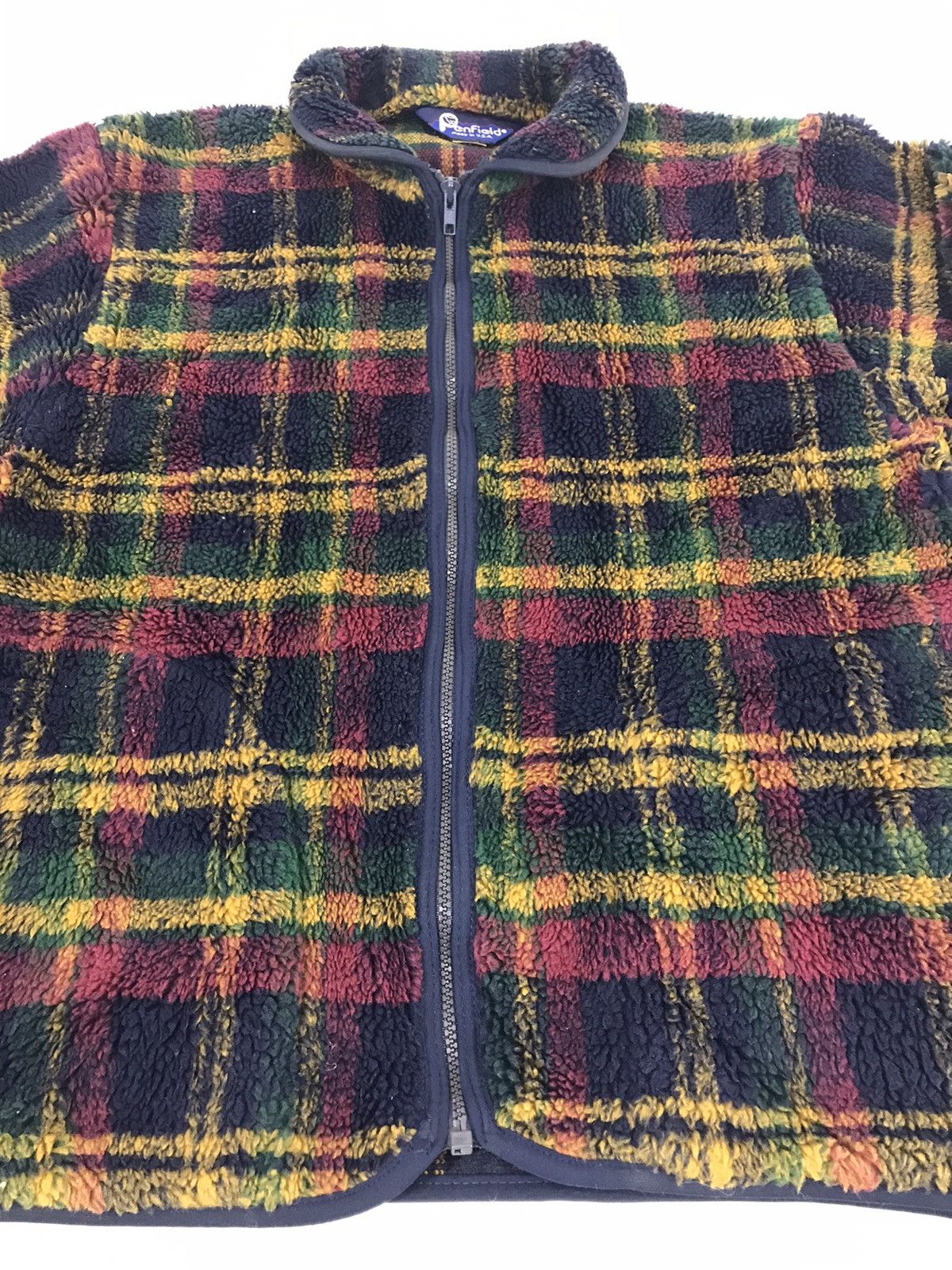 Penfield Vintage Penfield USA Fleece Checked Striped Zipper Size US M / EU 48-50 / 2 - 9 Thumbnail