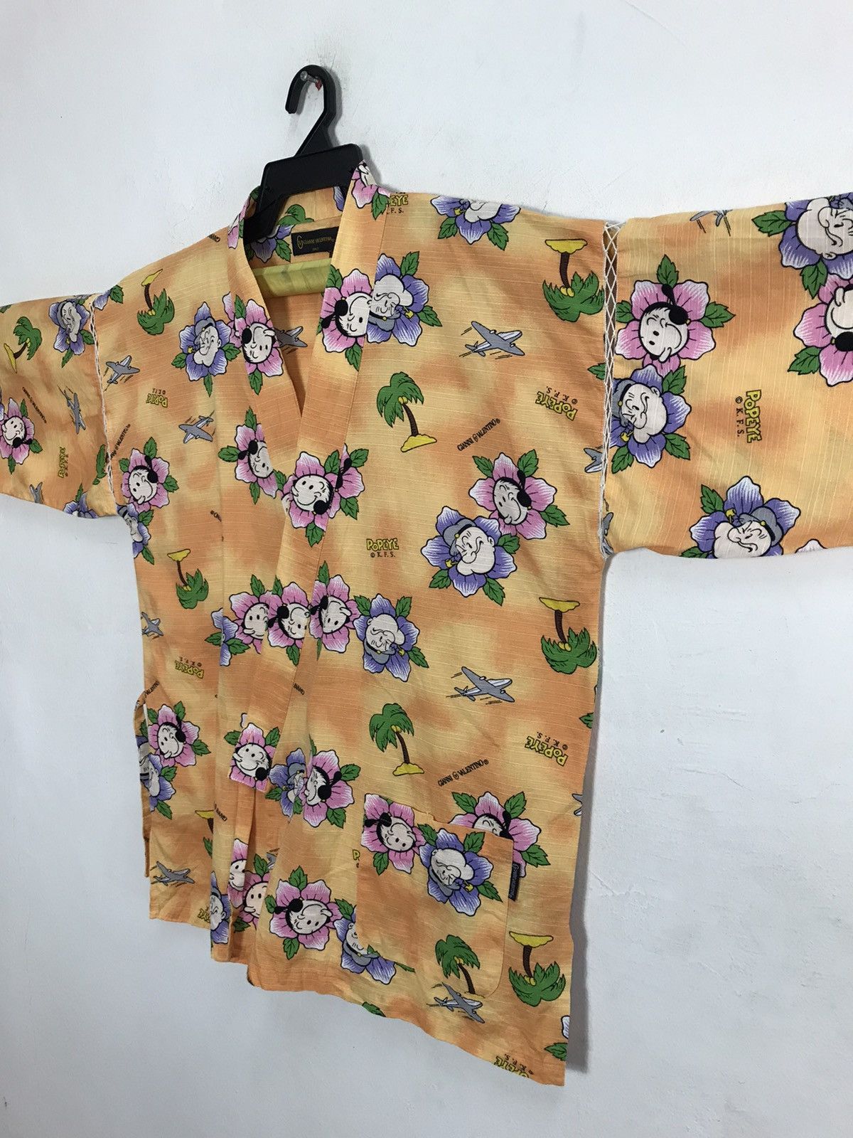 Disney × Gianni Valentino × Valentino Vintage Gianni Valentino Kimono Jinbei Popeye Sailorman Size US M / EU 48-50 / 2 - 2 Thumbnail