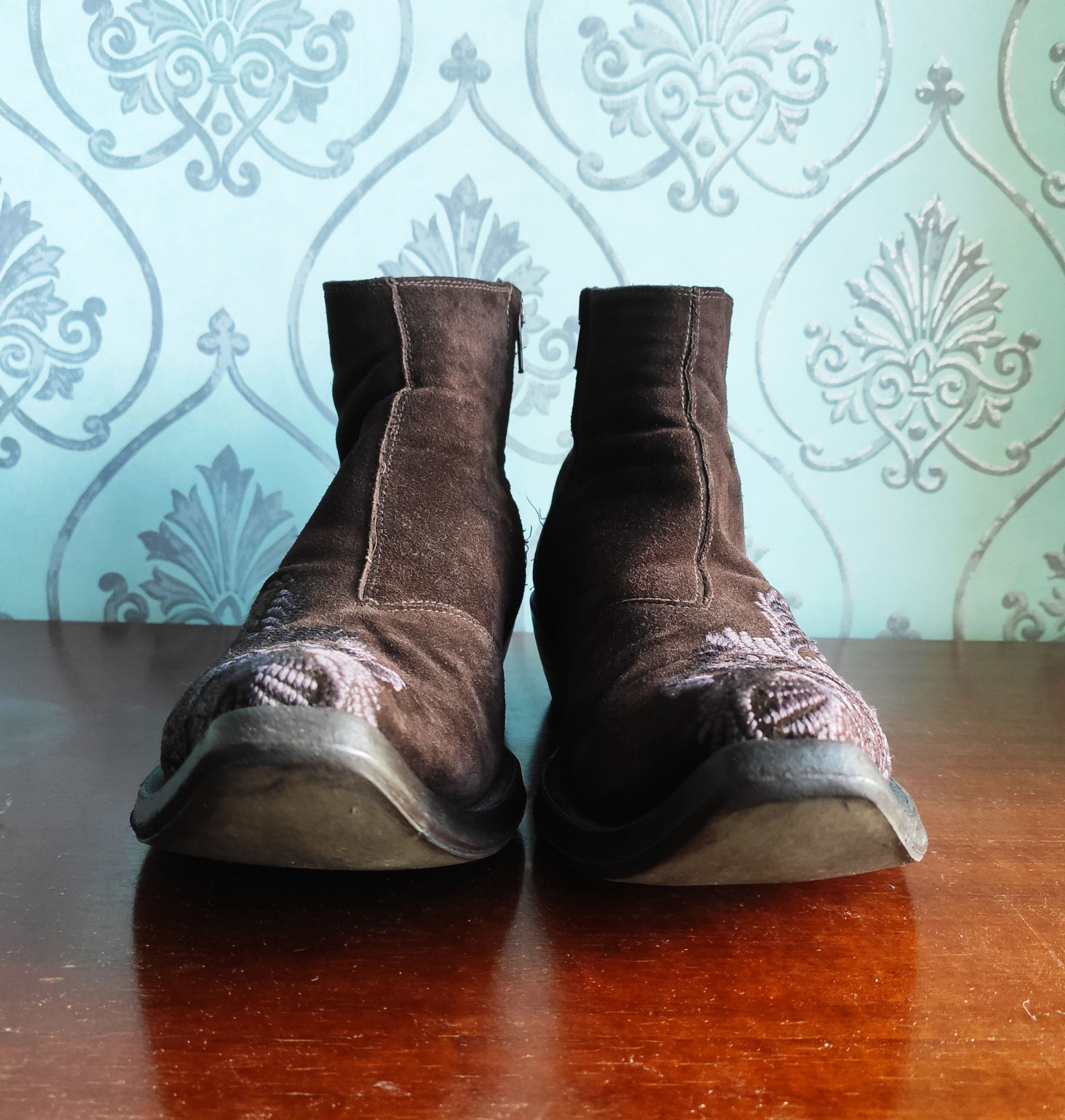 Gianni Barbato GRAIL! Embroidered boots.Like Saint Laurent or Dioir boots Size US 9.5 / EU 42-43 - 7 Thumbnail