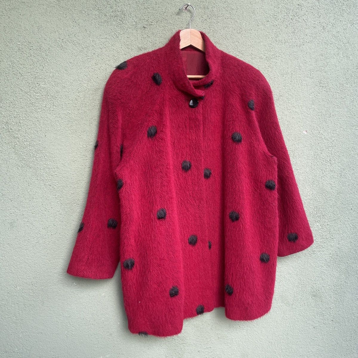 Japanese Brand × Vintage Japanese Vintage Mohair Shag Shaggy Button Ups Jacket Size US XL / EU 56 / 4 - 2 Thumbnail