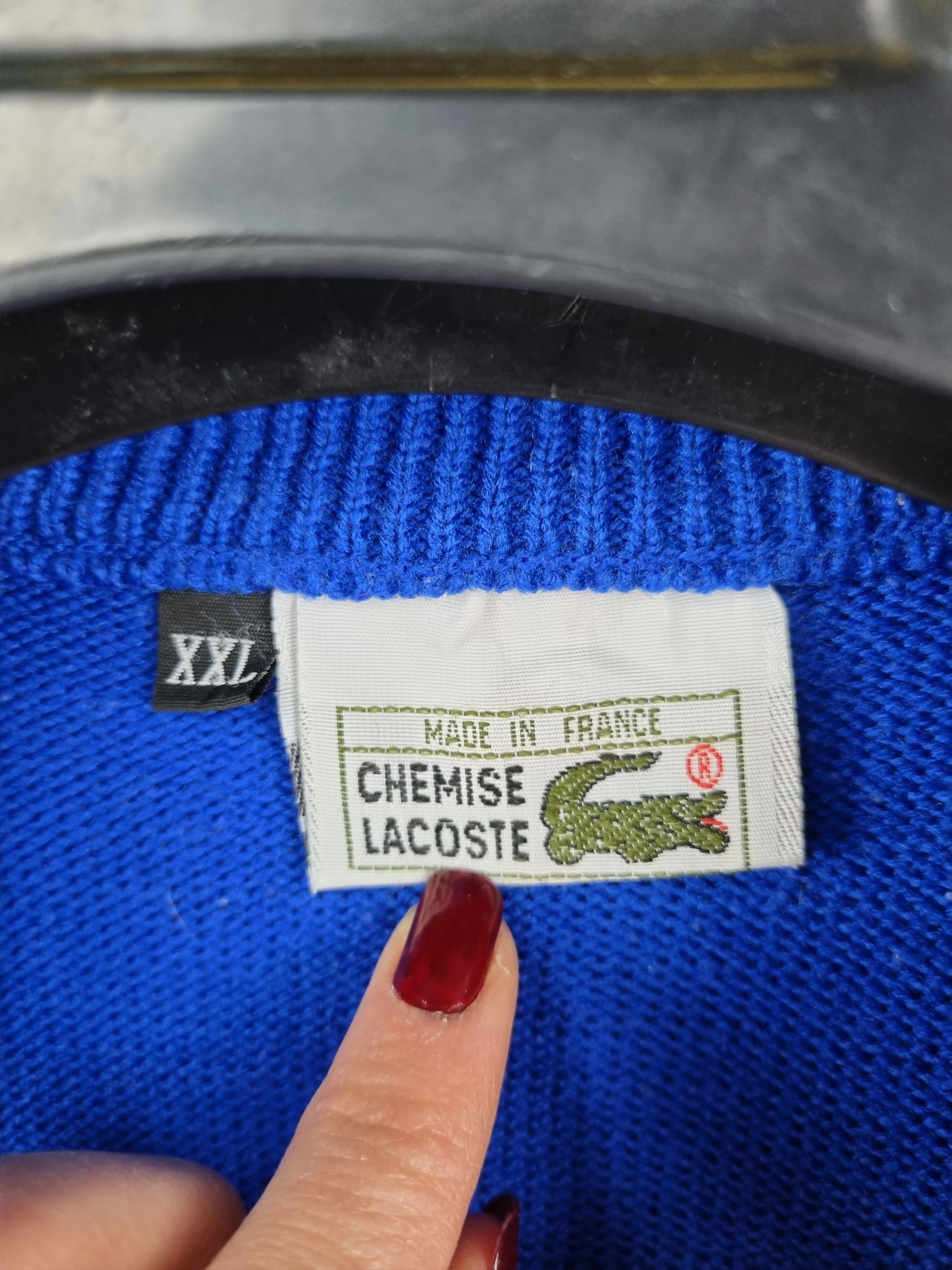 Lacoste × Vintage 80s LACOSTE Chemise Vintage Sweater made in France Size US XL / EU 56 / 4 - 7 Thumbnail
