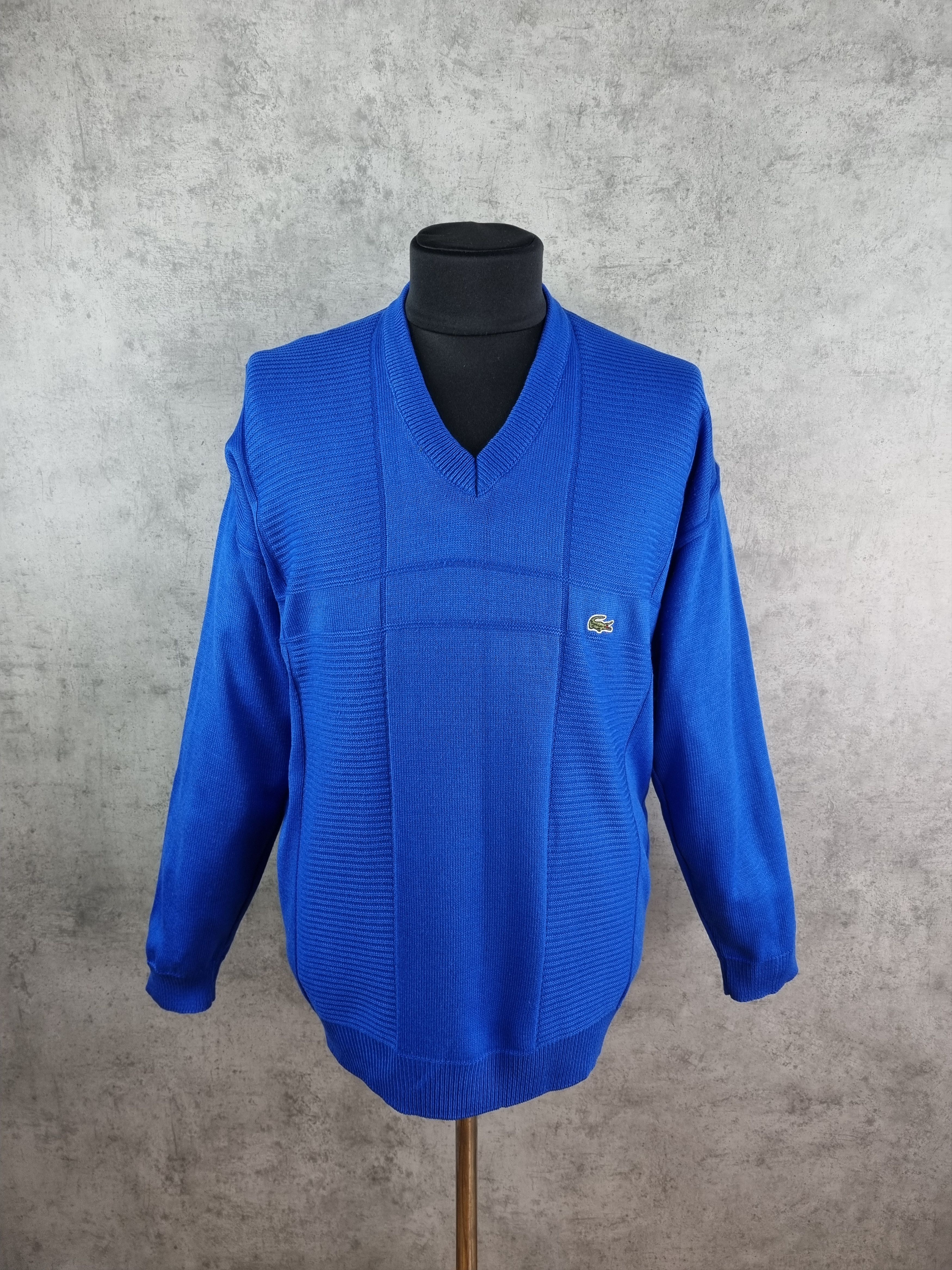 Lacoste × Vintage 80s LACOSTE Chemise Vintage Sweater made in France Size US XL / EU 56 / 4 - 1 Thumbnail