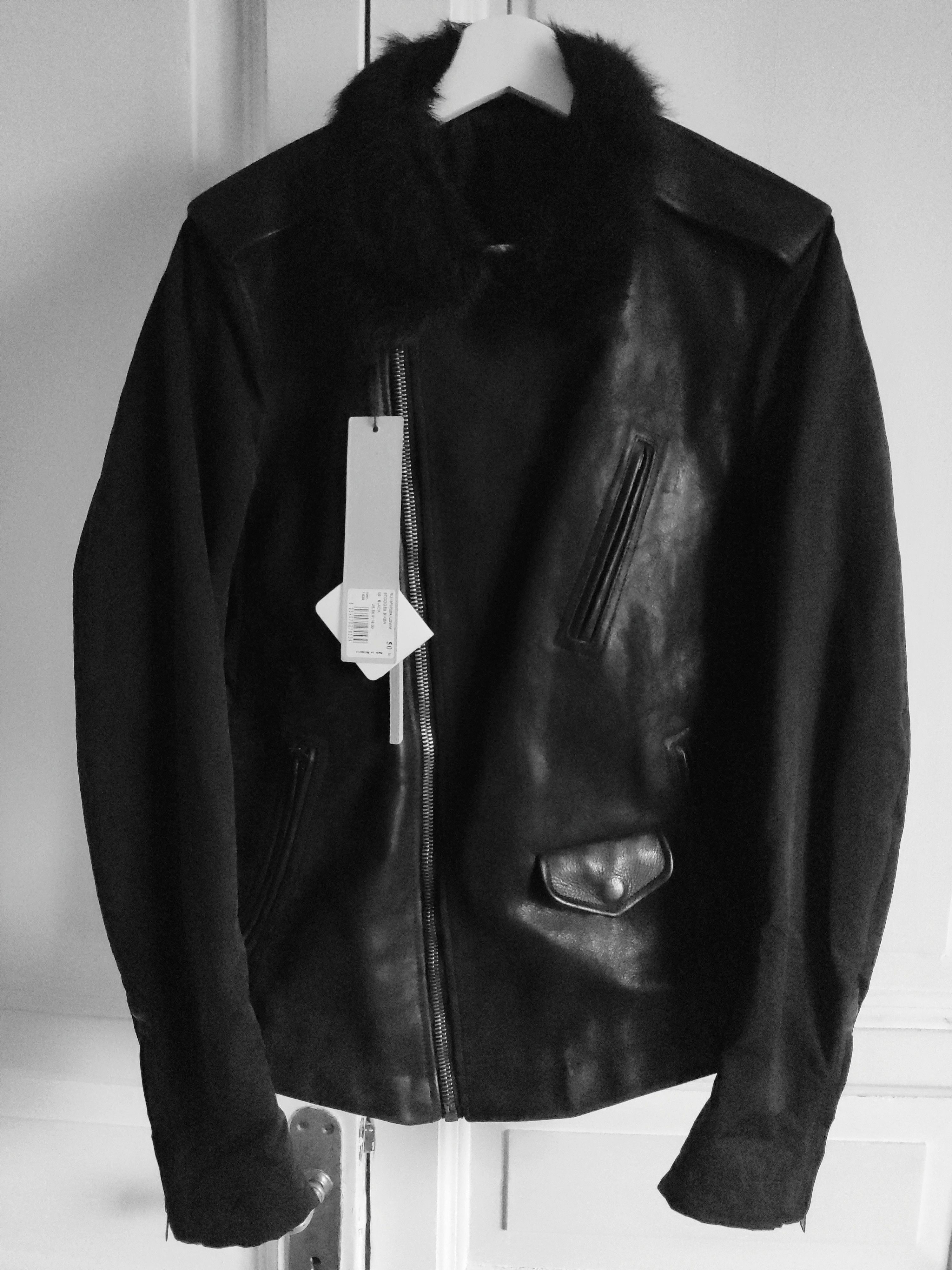 Rick Owens Fur collar & nylon sleeves STOOGES from PLINTH Size US M / EU 48-50 / 2 - 3 Thumbnail