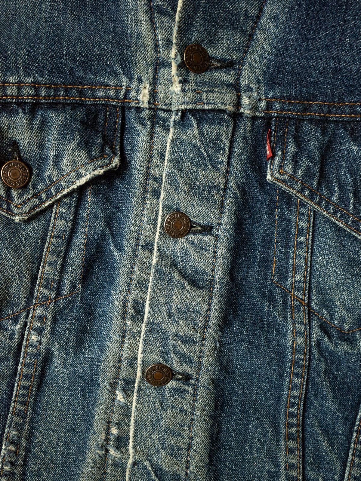 Levi's 1960s Levis Big E Lined Distressed Type III Trucker JKT Size US M / EU 48-50 / 2 - 2 Thumbnail
