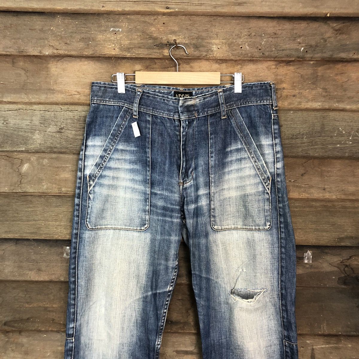 Faded Glory Liberto Paris Blue distressed Denim Jeans Pants #4584 Size US 33 - 2 Thumbnail