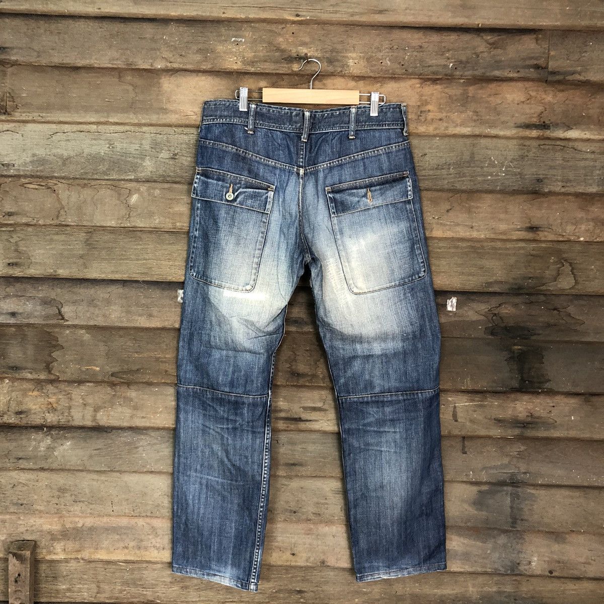 Faded Glory Liberto Paris Blue distressed Denim Jeans Pants #4584 Size US 33 - 9 Thumbnail