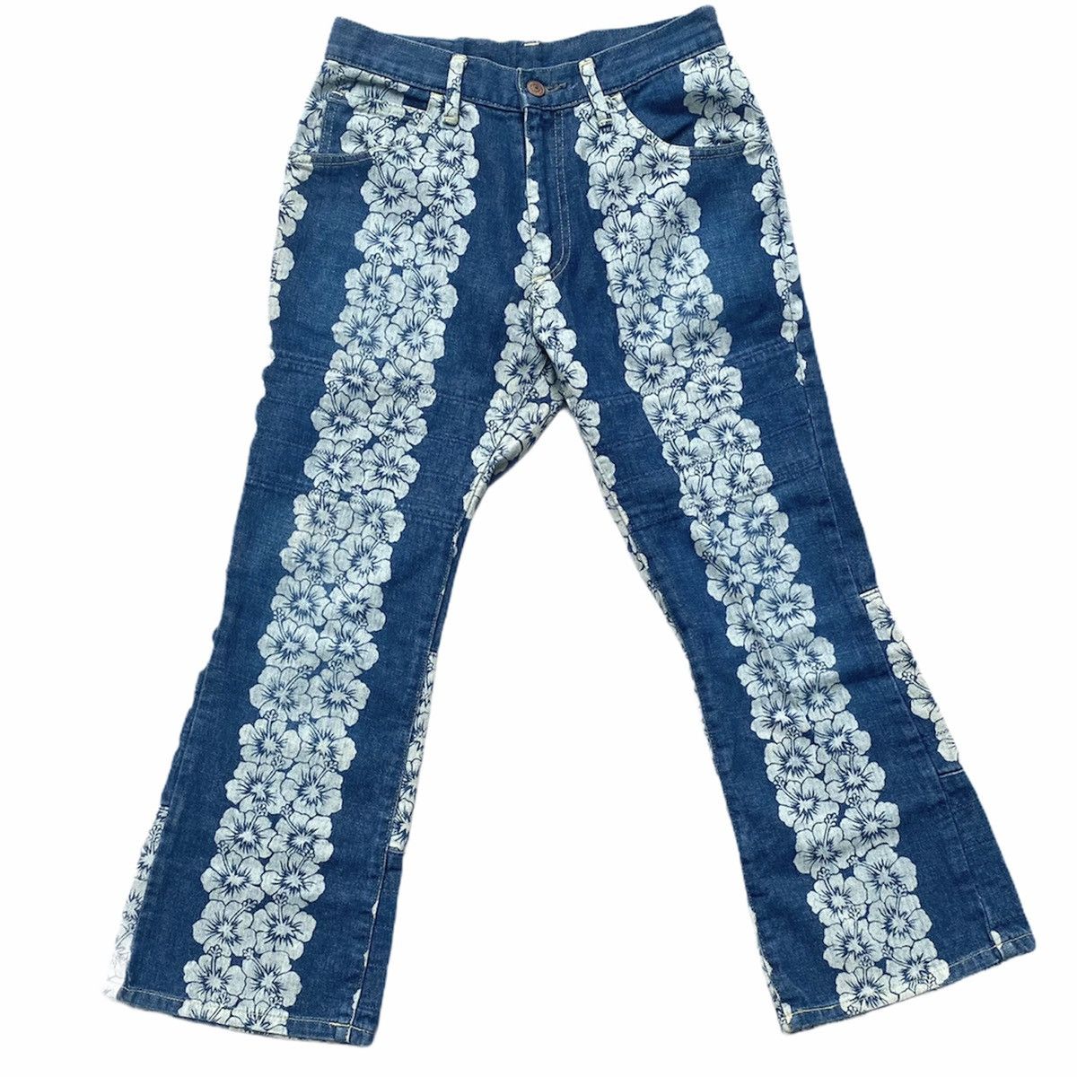 Hysteric Glamour Vintage HG Floral Cropped Bootcut Size US 29 - 1 Thumbnail