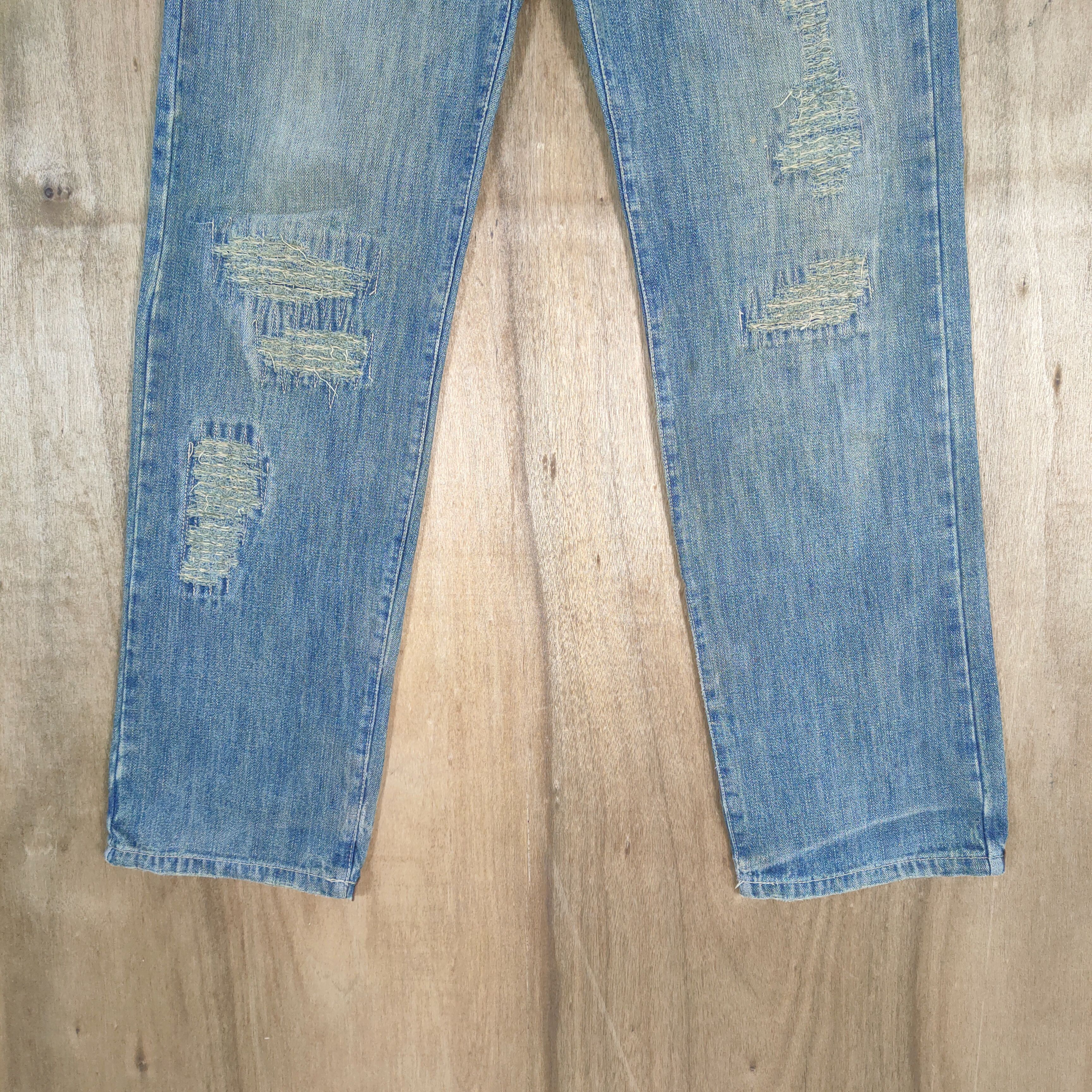Rusty VINTAGE DIRTY JEWEL PACTH BORO DISTRESSED JEANS DENIM PANTS Size US 30 / EU 46 - 3 Thumbnail
