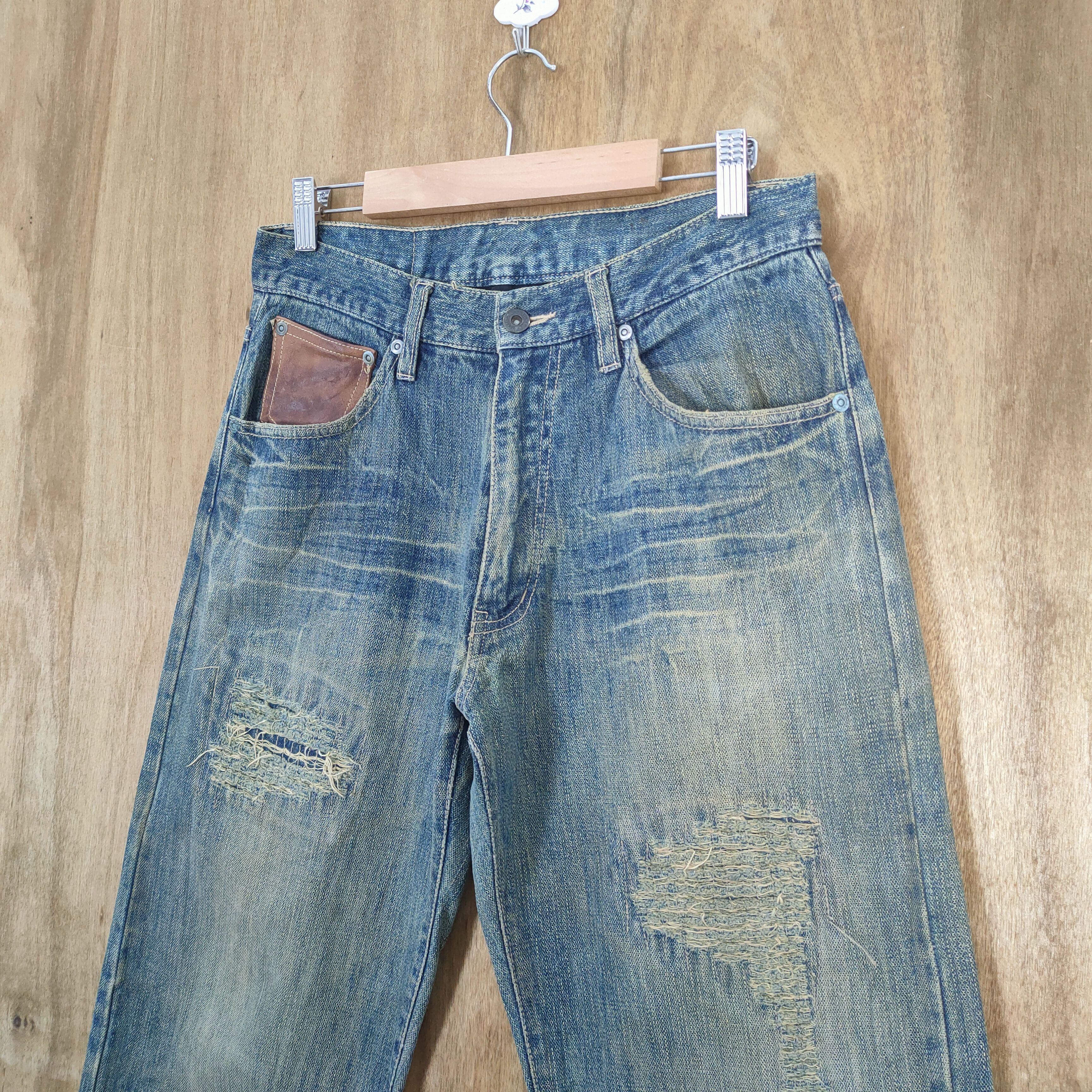 Rusty VINTAGE DIRTY JEWEL PACTH BORO DISTRESSED JEANS DENIM PANTS Size US 30 / EU 46 - 4 Thumbnail