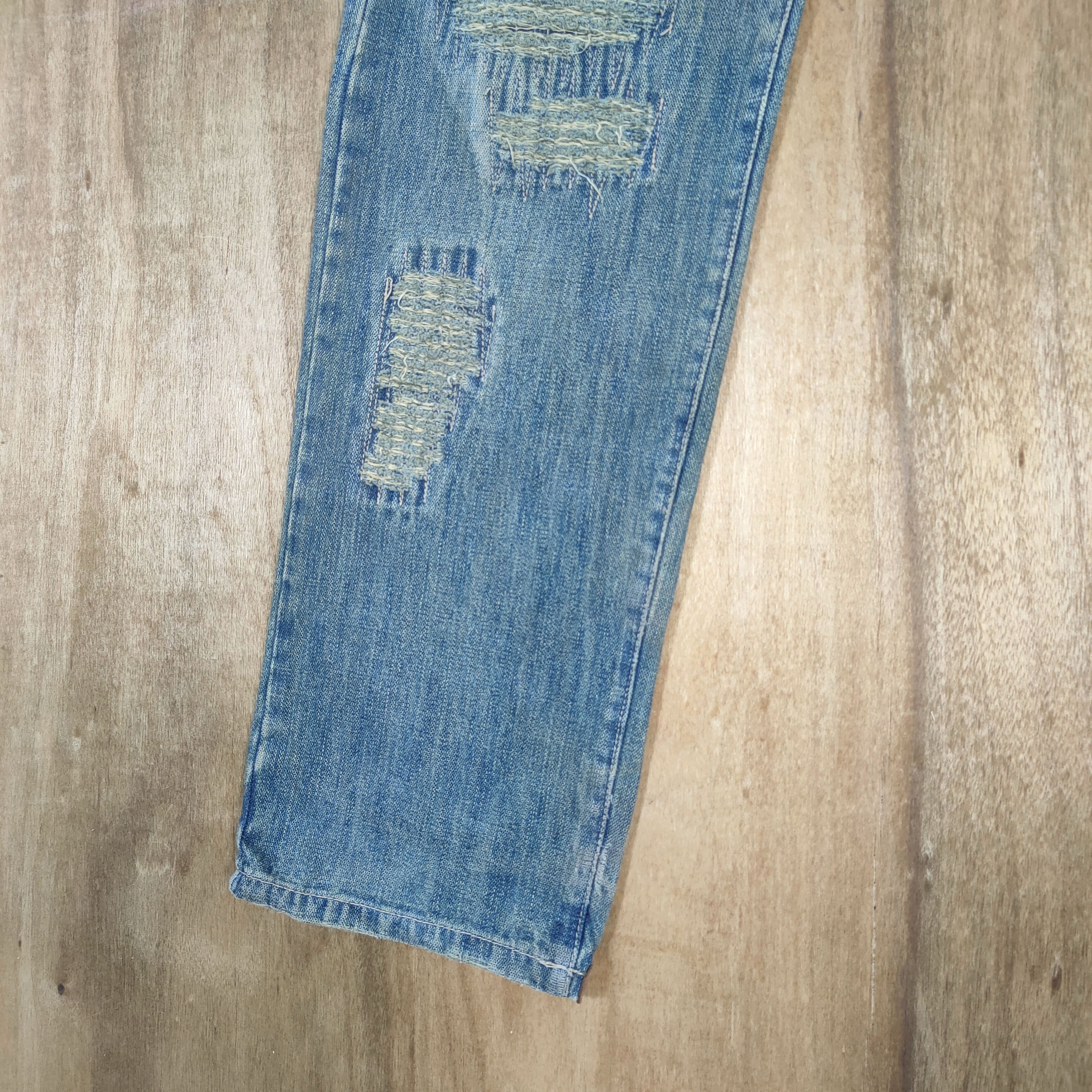 Rusty VINTAGE DIRTY JEWEL PACTH BORO DISTRESSED JEANS DENIM PANTS Size US 30 / EU 46 - 10 Thumbnail