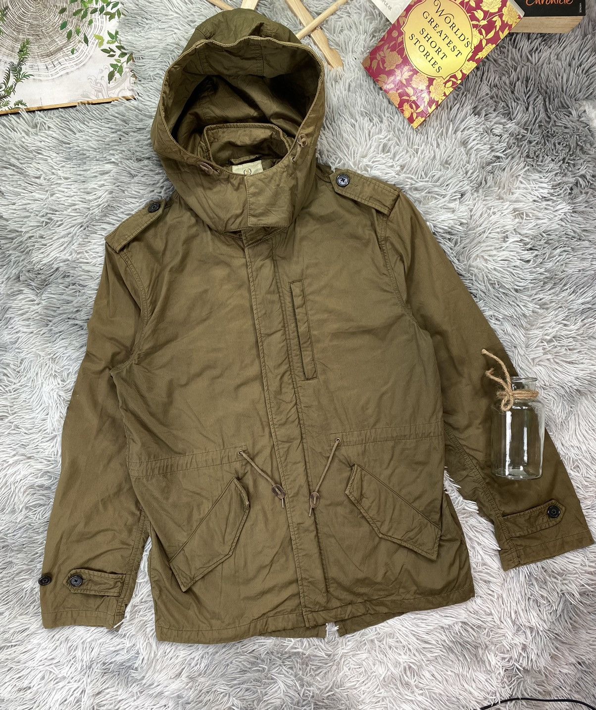 Japanese Brand × Vintage Vintage Green Military Parka Scream Japanese Brand Fit M Size US XL / EU 56 / 4 - 1 Thumbnail