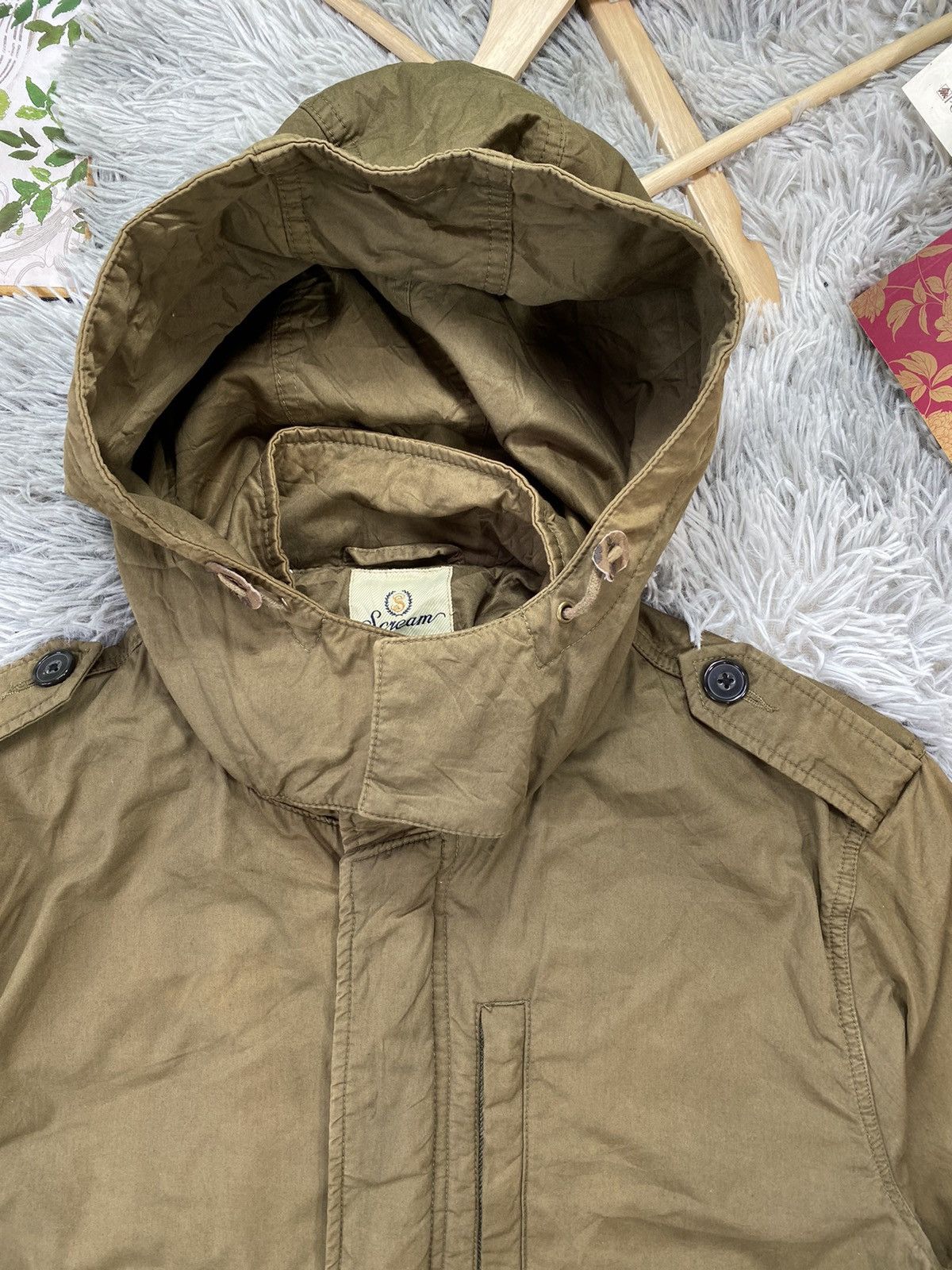 Japanese Brand × Vintage Vintage Green Military Parka Scream Japanese Brand Fit M Size US XL / EU 56 / 4 - 6 Thumbnail
