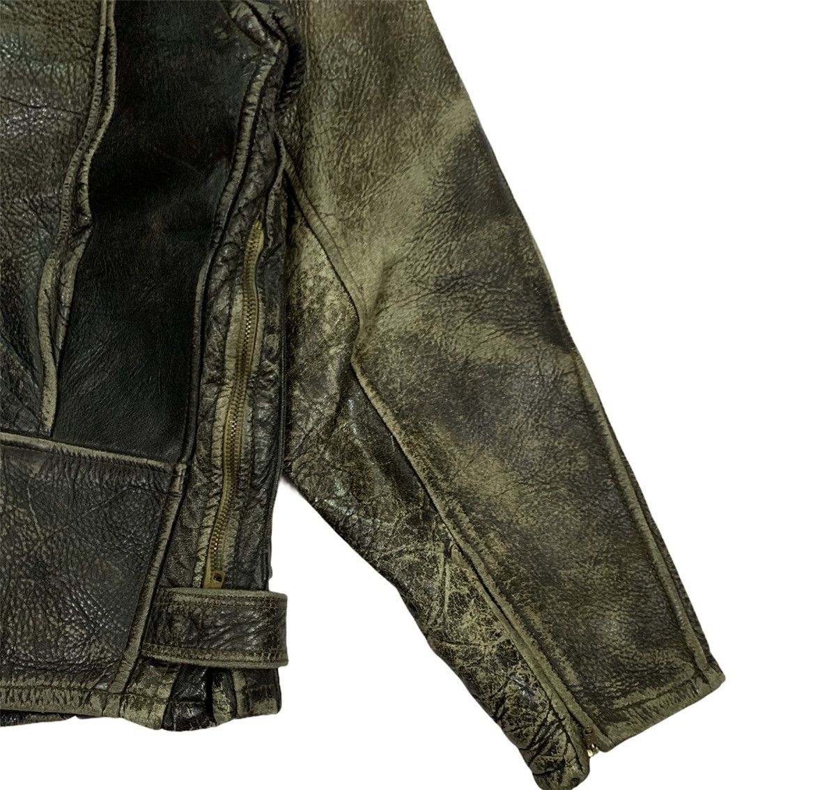 Genuine Leather ⚡️Vintage Double Collar Bikers Leather Jacket Size US S / EU 44-46 / 1 - 6 Thumbnail
