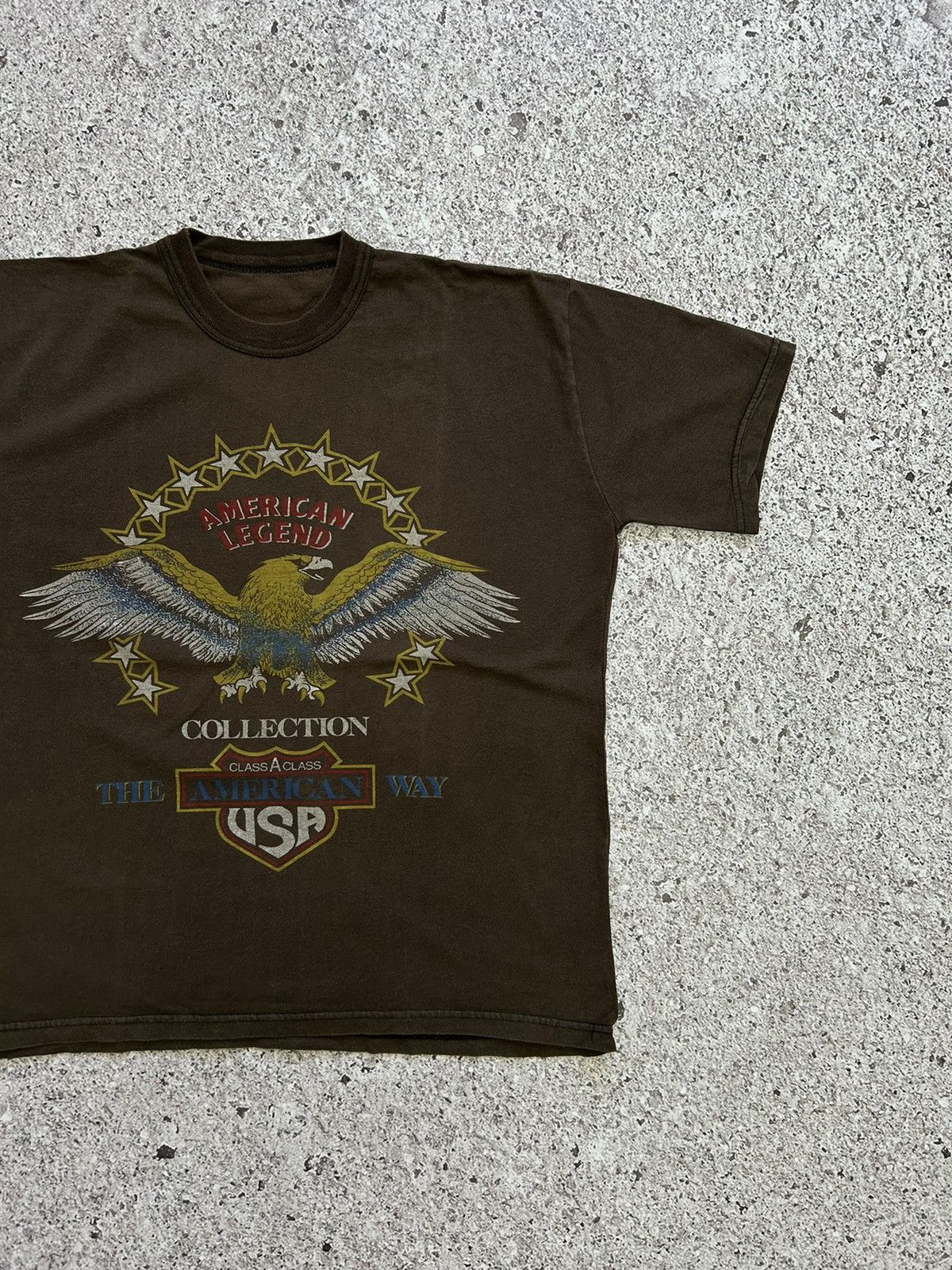 Vintage 🦅 Vintage 90’s The American Way Graphic Eagle Art T-Shirt Size US L / EU 52-54 / 3 - 3 Thumbnail