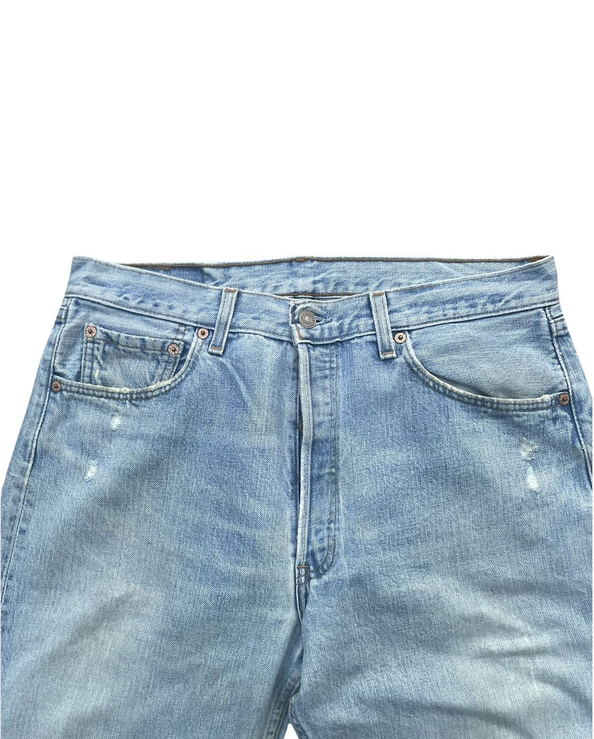 Levi's Vintage Levi’s 501 2000 Usa Aging Distressed Denim Size US 34 / EU 50 - 4 Thumbnail