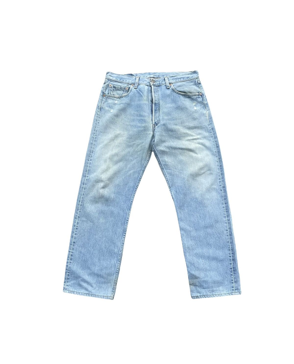 Levi's Vintage Levi’s 501 2000 Usa Aging Distressed Denim Size US 34 / EU 50 - 1 Thumbnail