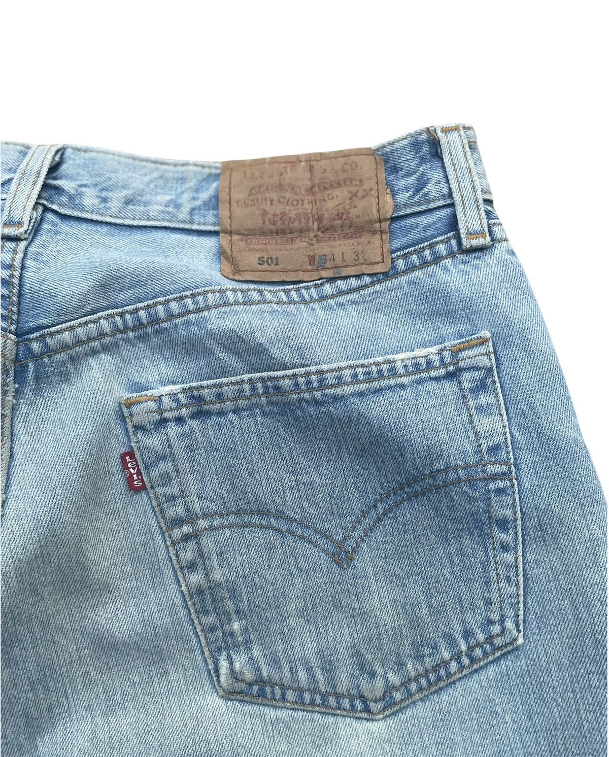 Levi's Vintage Levi’s 501 2000 Usa Aging Distressed Denim Size US 34 / EU 50 - 8 Thumbnail