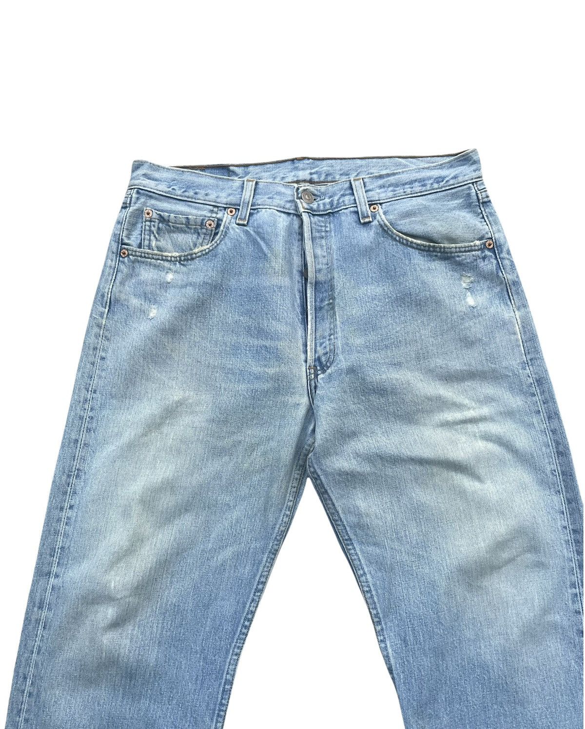 Levi's Vintage Levi’s 501 2000 Usa Aging Distressed Denim Size US 34 / EU 50 - 3 Thumbnail