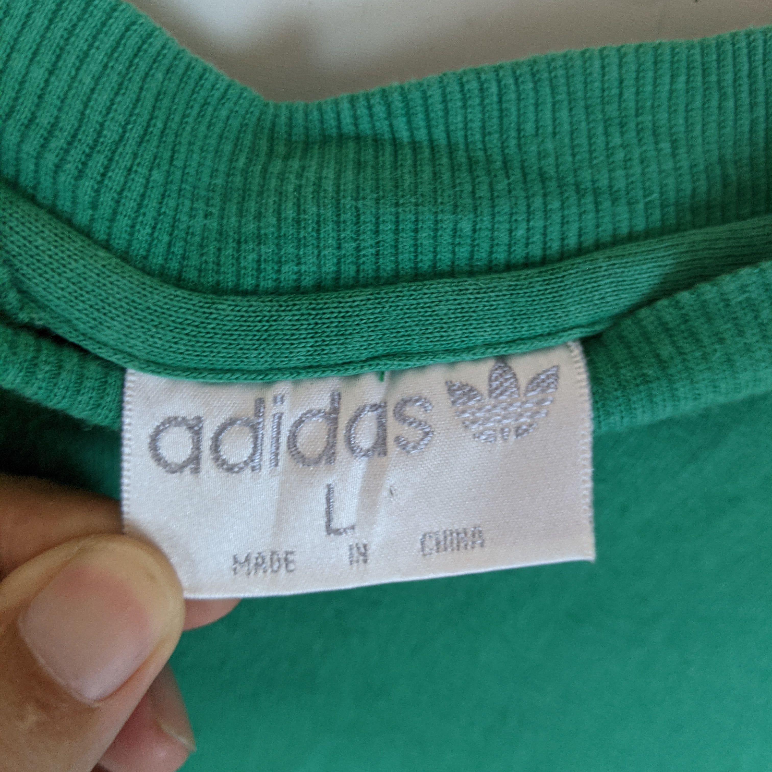Adidas Vintage 2000's ADIDAS Trefoil Big Logo Jumper Sweatshirt Size US L / EU 52-54 / 3 - 10 Thumbnail