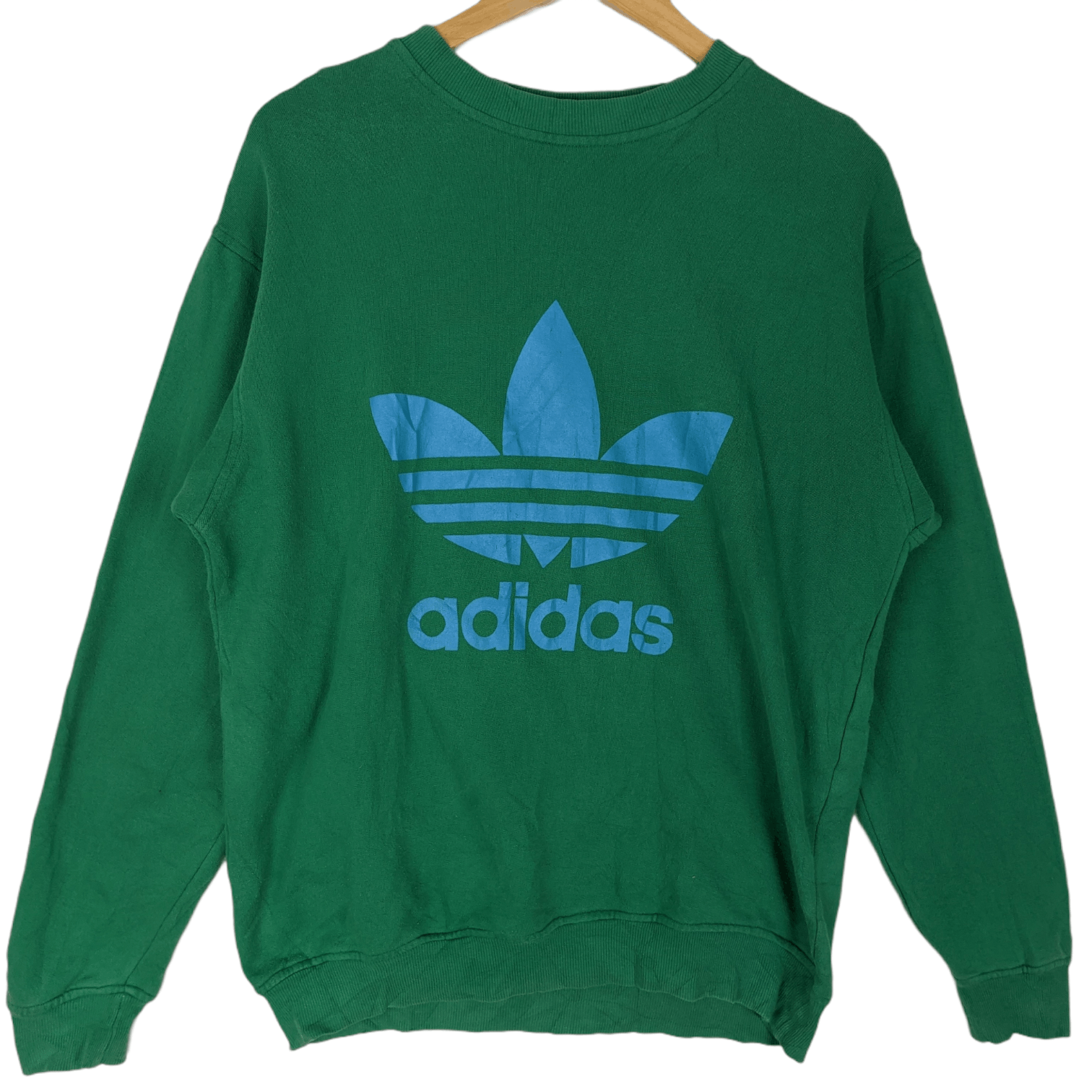 Adidas Vintage 2000's ADIDAS Trefoil Big Logo Jumper Sweatshirt Size US L / EU 52-54 / 3 - 2 Thumbnail
