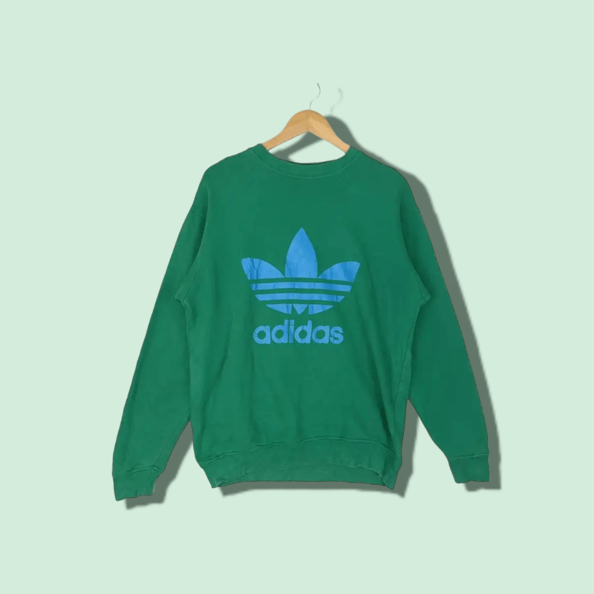 Adidas Vintage 2000's ADIDAS Trefoil Big Logo Jumper Sweatshirt Size US L / EU 52-54 / 3 - 1 Thumbnail