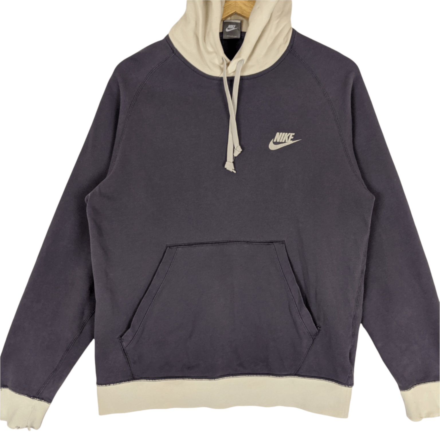 Nike × Vintage Vintage 90's NIKE Swoosh Logo Hoodie Size US L / EU 52-54 / 3 - 2 Thumbnail