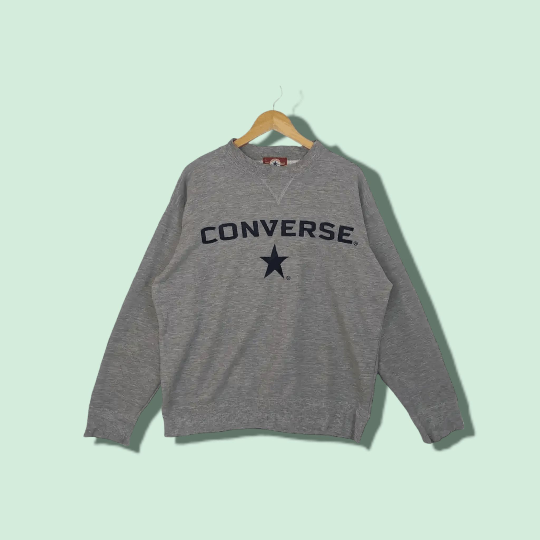 Converse × Vintage 2000's CONVERSE Big Logo Spell Out Jumper Sweatshirt Size US L / EU 52-54 / 3 - 1 Thumbnail