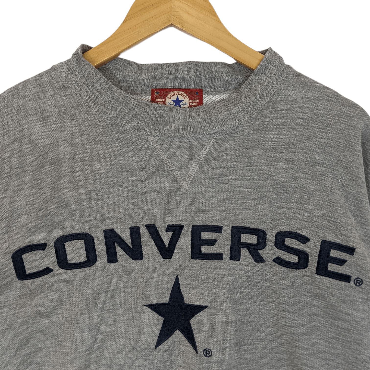 Converse × Vintage 2000's CONVERSE Big Logo Spell Out Jumper Sweatshirt Size US L / EU 52-54 / 3 - 3 Thumbnail
