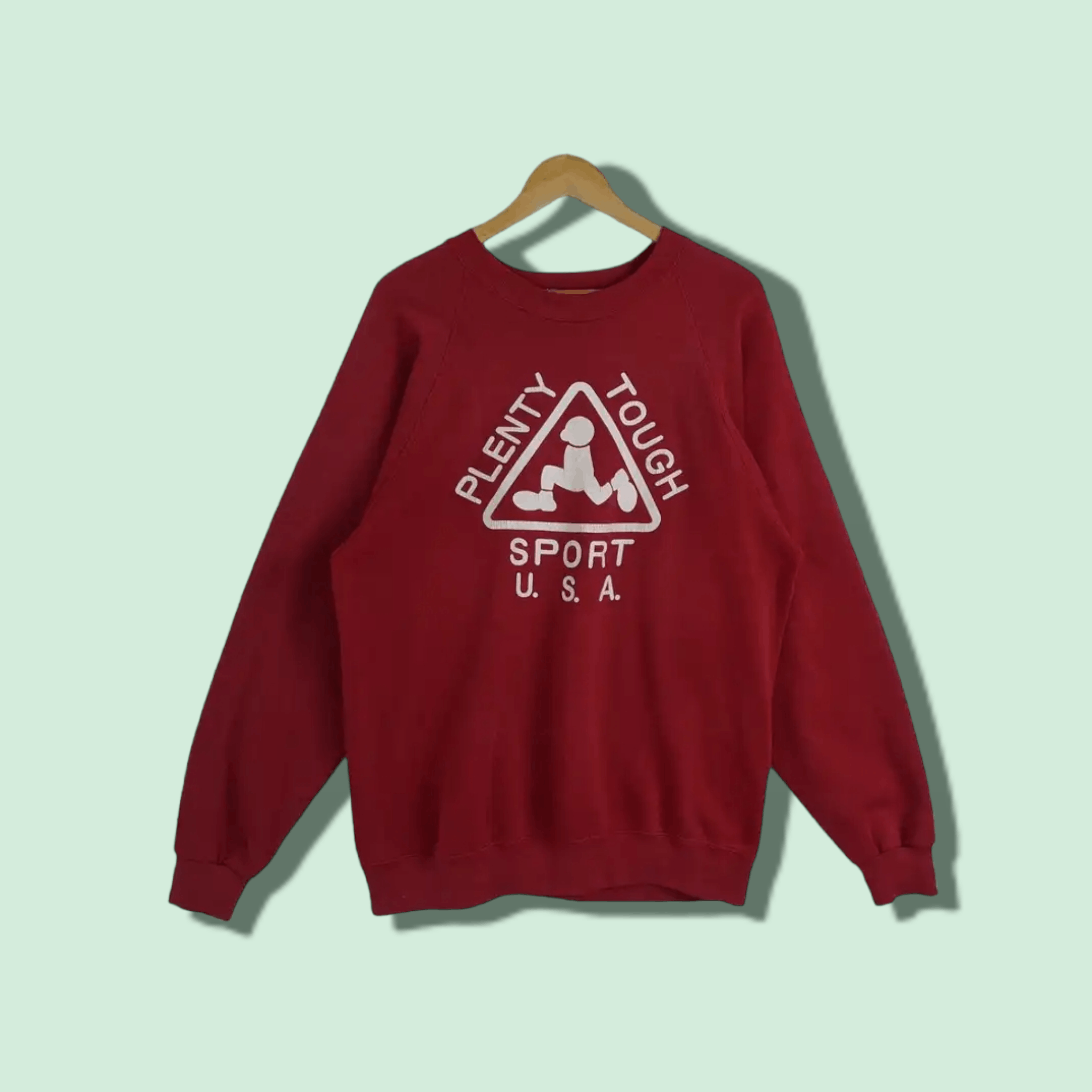 Vintage Vintage 90's PLENTY TOUGH SPORT Sweatshirt Size US XL / EU 56 / 4 - 1 Thumbnail