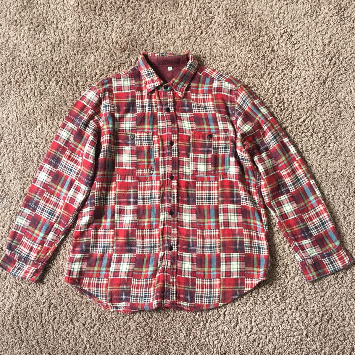 Flannel × Uniqlo × Vintage vintage uniqlo patchwork design Size US XL / EU 56 / 4 - 1 Thumbnail
