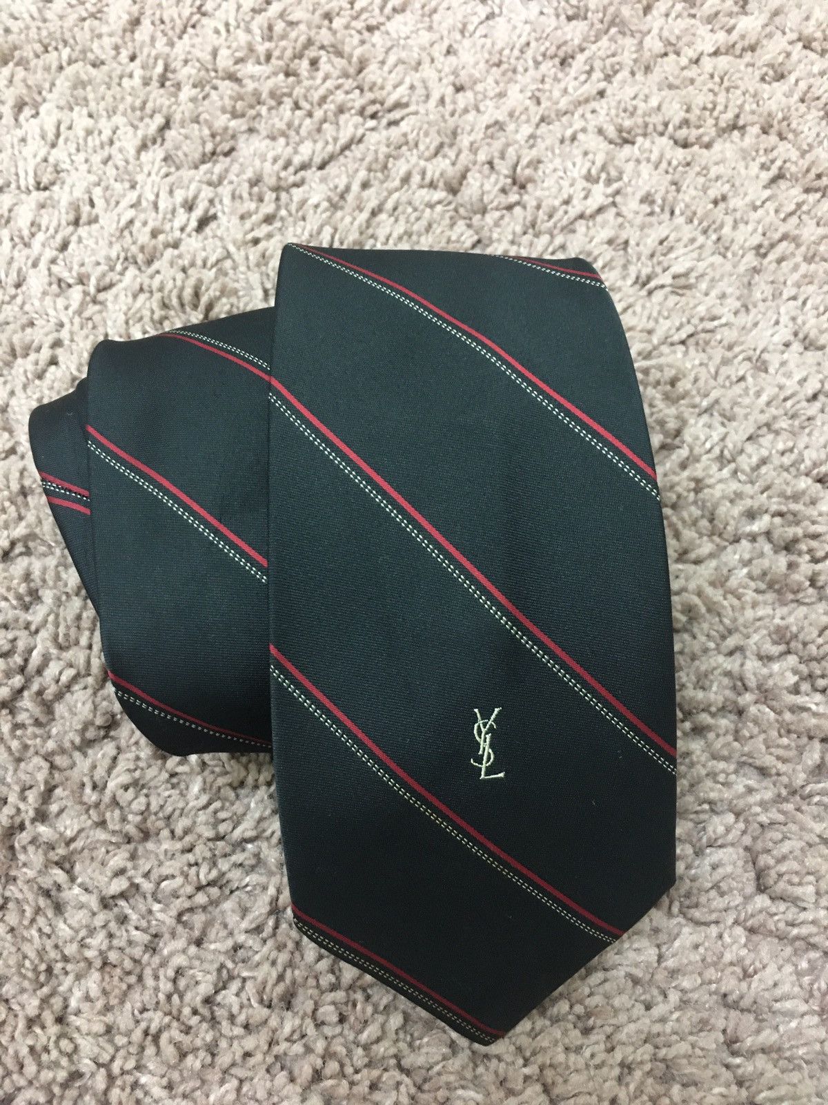 Vintage × Yves Saint Laurent black stripe tee Size ONE SIZE - 1 Thumbnail