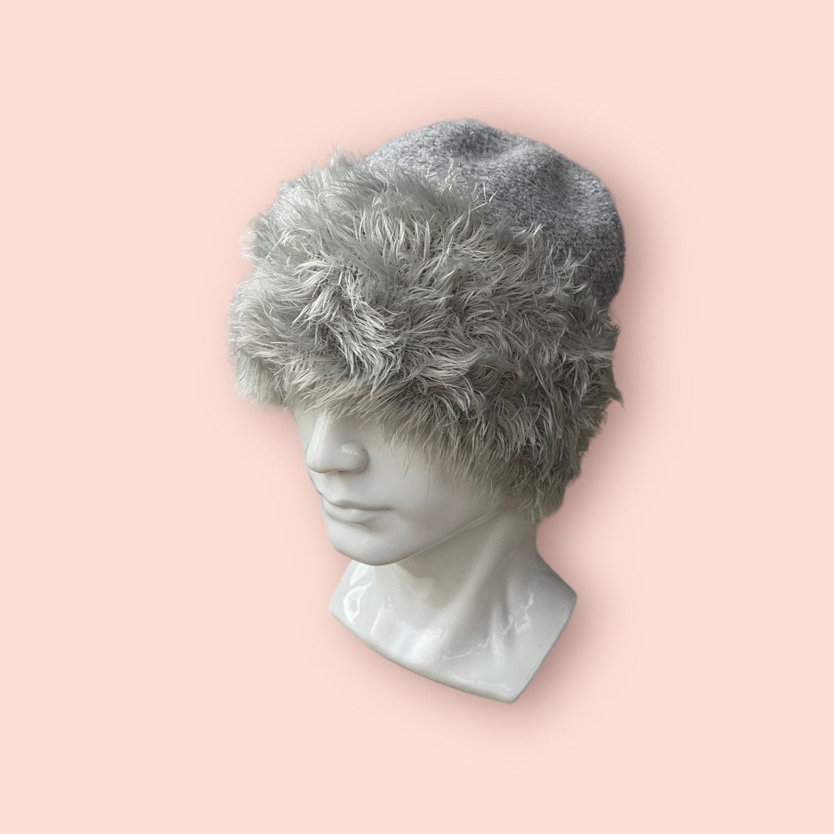 Japanese Brand × Vintage VINTAGE HALF MOHAIR FAUX FUR ALT BEANIE Size ONE SIZE - 4 Thumbnail