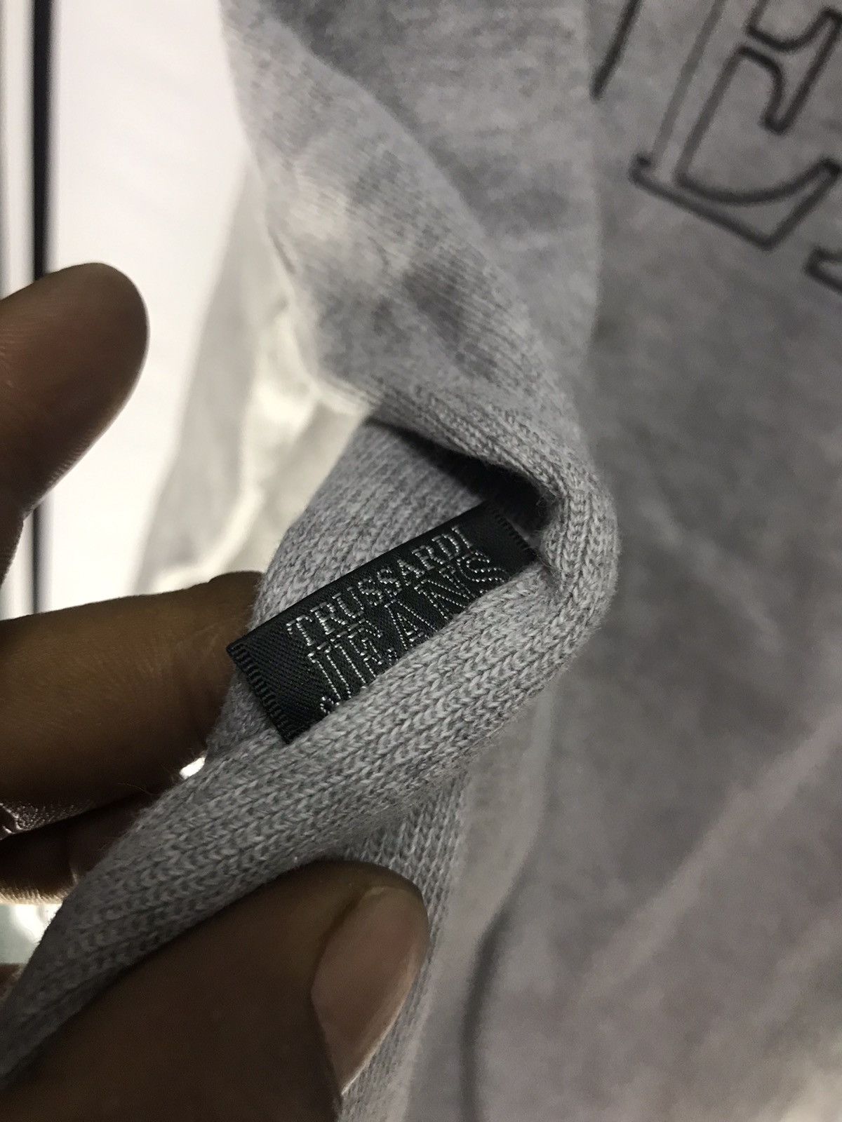 Designer × Trussardi Trussardi jeans back big spell distressed crewneck swetshirt Size US L / EU 52-54 / 3 - 4 Thumbnail