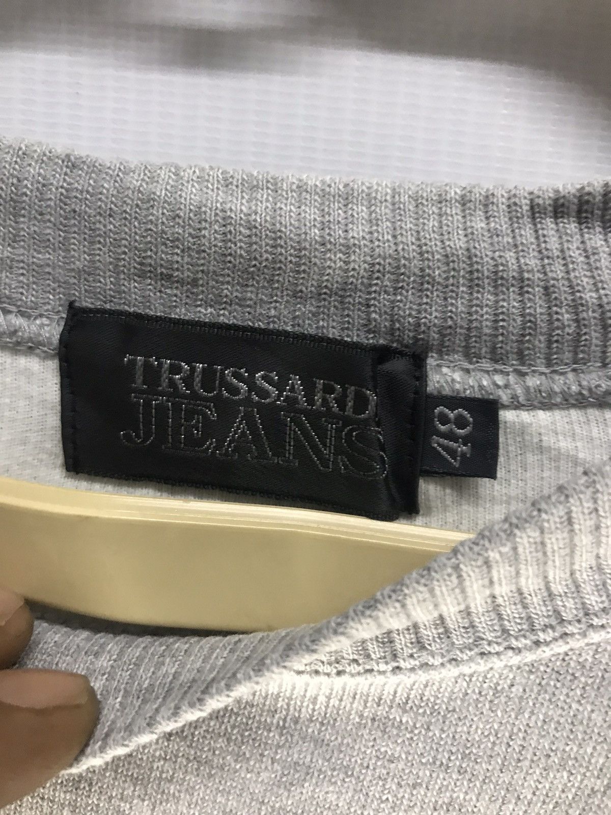 Designer × Trussardi Trussardi jeans back big spell distressed crewneck swetshirt Size US L / EU 52-54 / 3 - 3 Thumbnail