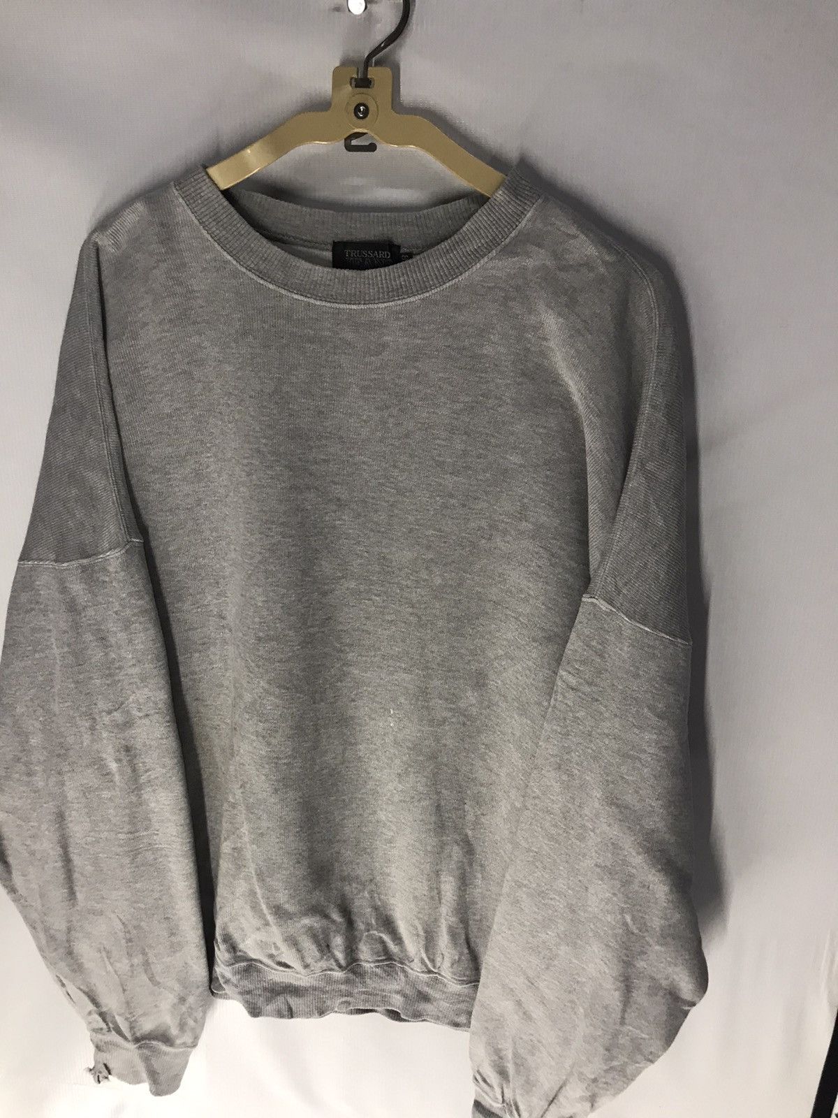 Designer × Trussardi Trussardi jeans back big spell distressed crewneck swetshirt Size US L / EU 52-54 / 3 - 5 Thumbnail