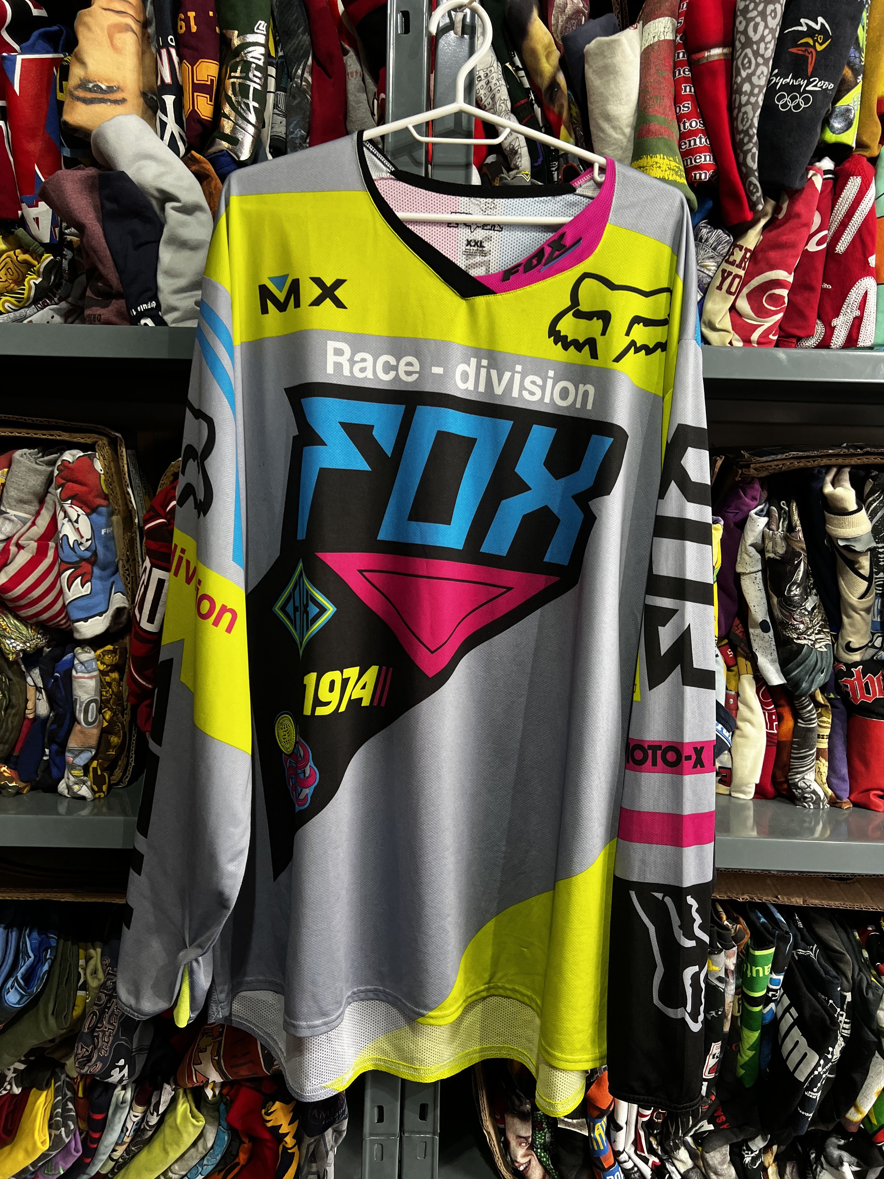 Pre-owned Fox X Fox Racing Motorcross Jersey Longsleeve Size 2xl In Grey