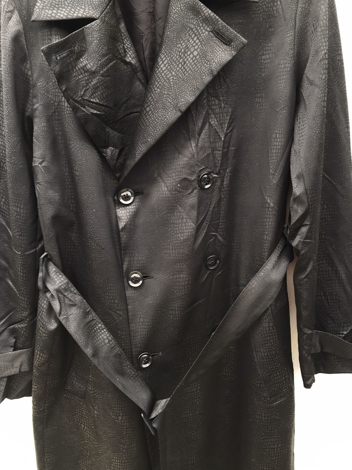 If Six Was Nine × Japanese Brand × Yoshiyuki Konishi Yoshiyuki Konishi Snake Skin Design Long Wax Jackets Size US L / EU 52-54 / 3 - 6 Thumbnail
