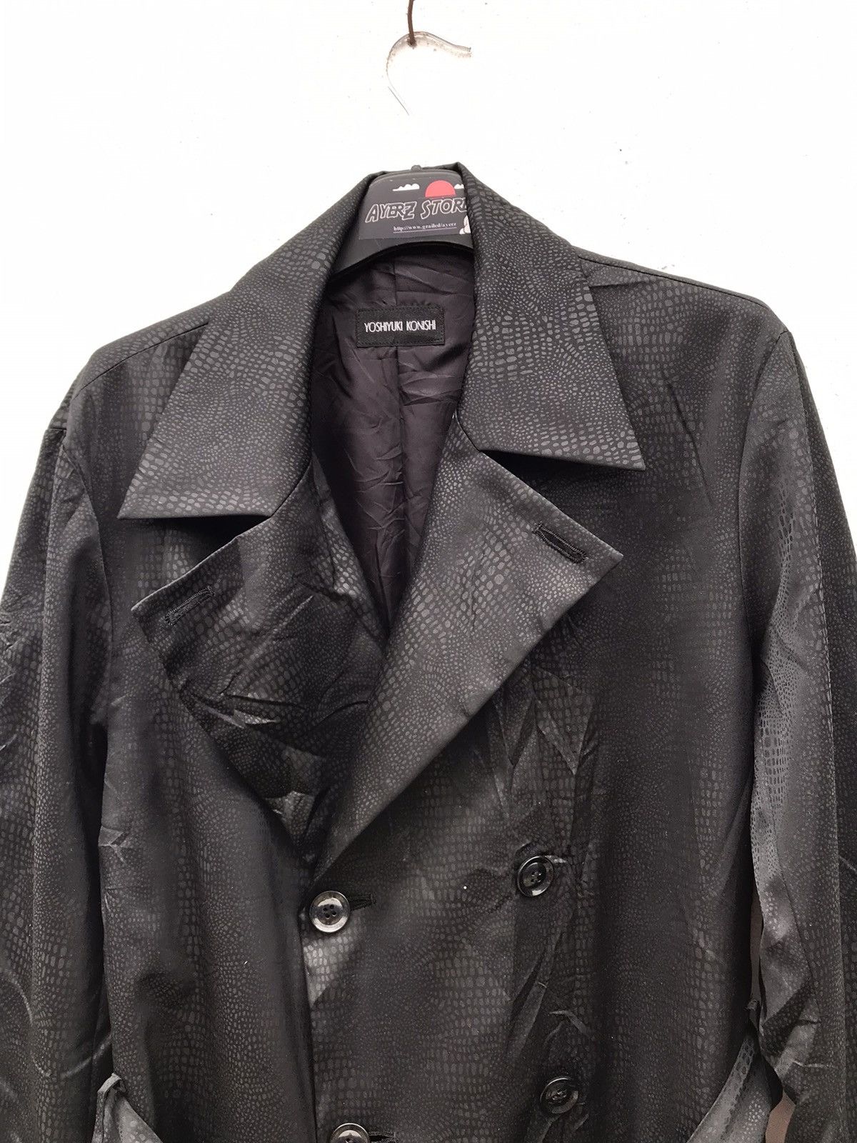 If Six Was Nine × Japanese Brand × Yoshiyuki Konishi Yoshiyuki Konishi Snake Skin Design Long Wax Jackets Size US L / EU 52-54 / 3 - 1 Thumbnail