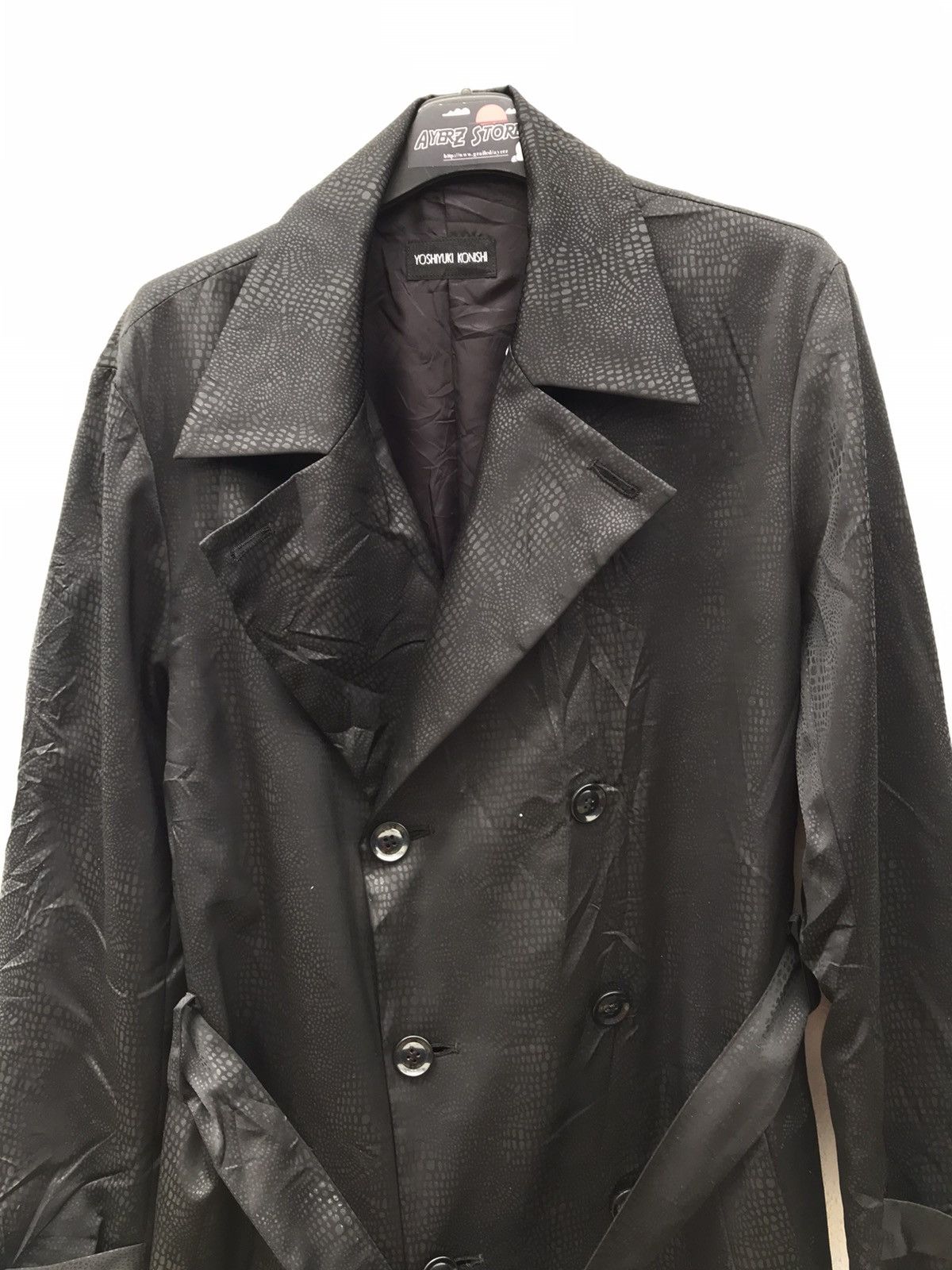 If Six Was Nine × Japanese Brand × Yoshiyuki Konishi Yoshiyuki Konishi Snake Skin Design Long Wax Jackets Size US L / EU 52-54 / 3 - 7 Thumbnail