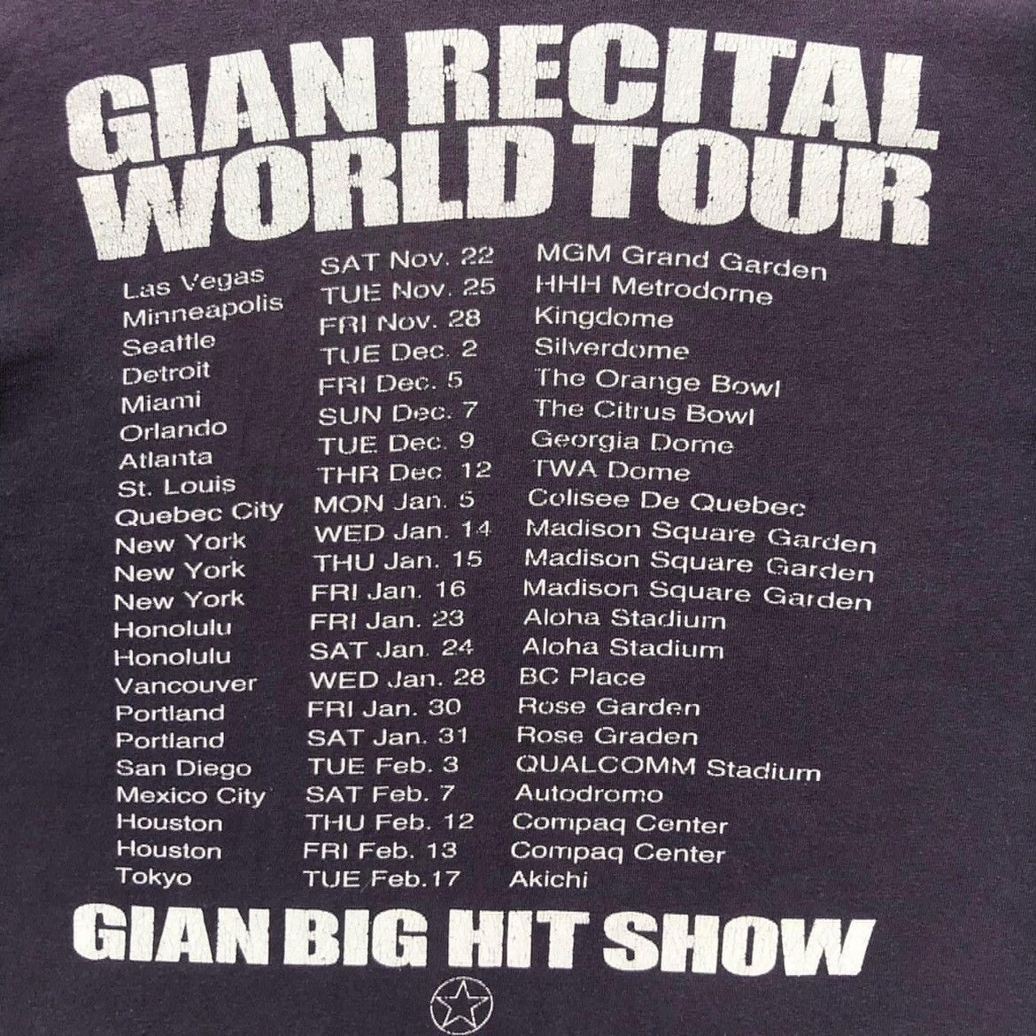 Cartoon Network RARE🔥 90s Gian Recital World Tour Size US L / EU 52-54 / 3 - 6 Thumbnail