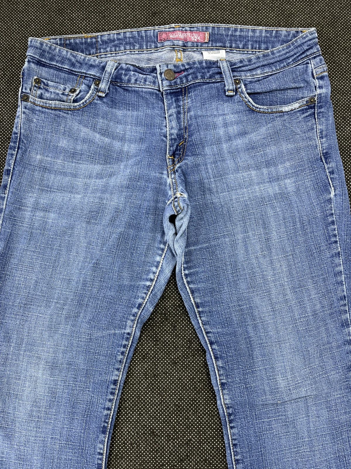 Levi's × Vintage Blue Vintage Levis 524 Flare Jeans - JP071 Size 34" / US 12 / IT 48 - 3 Thumbnail