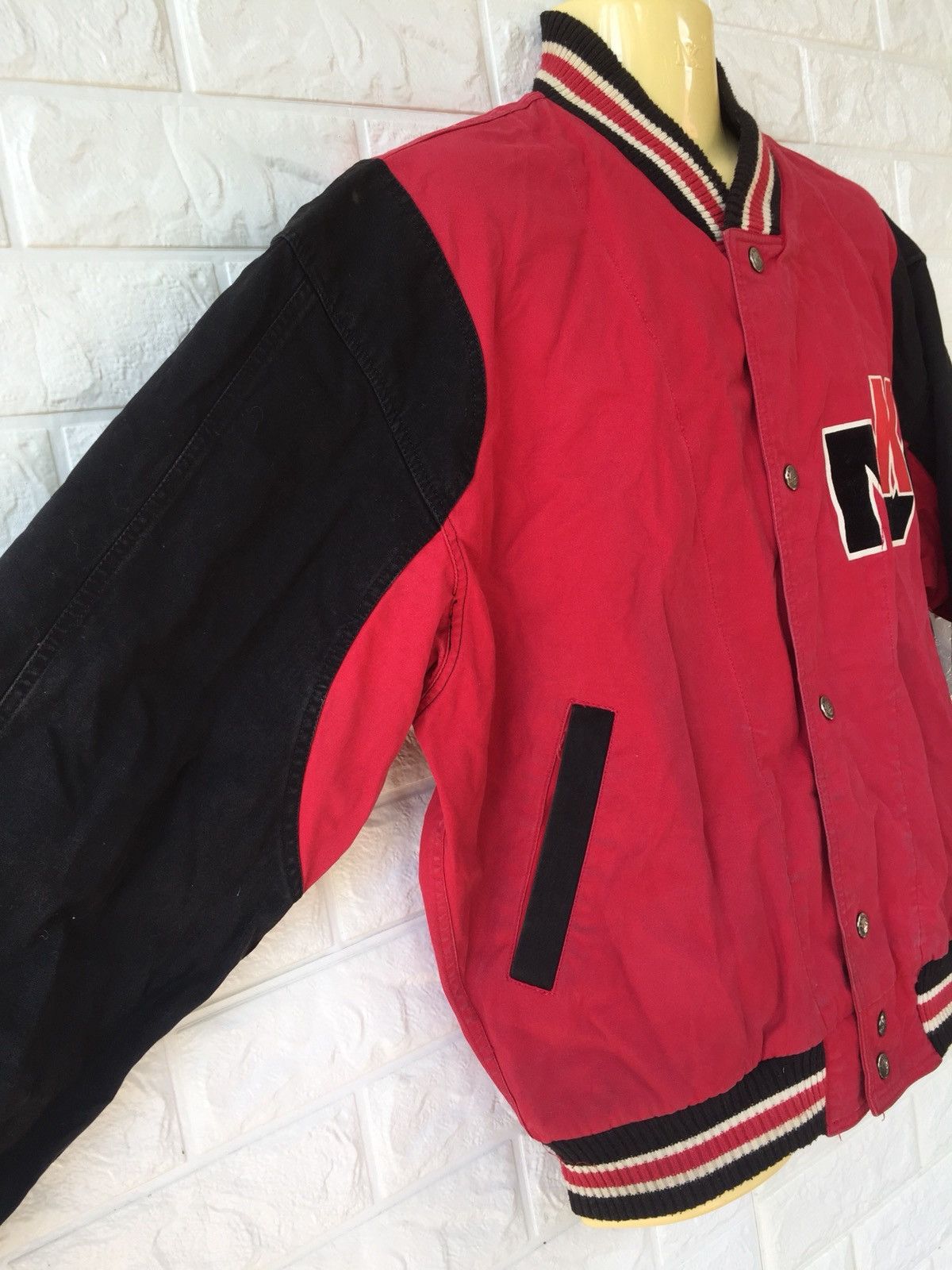 Japanese Brand × Kansai Yamamoto × Vintage VINTAGE 80s KANSAI MAN BY KANSAI YAMAMOTO VARSITY JACKET Size US L / EU 52-54 / 3 - 7 Thumbnail