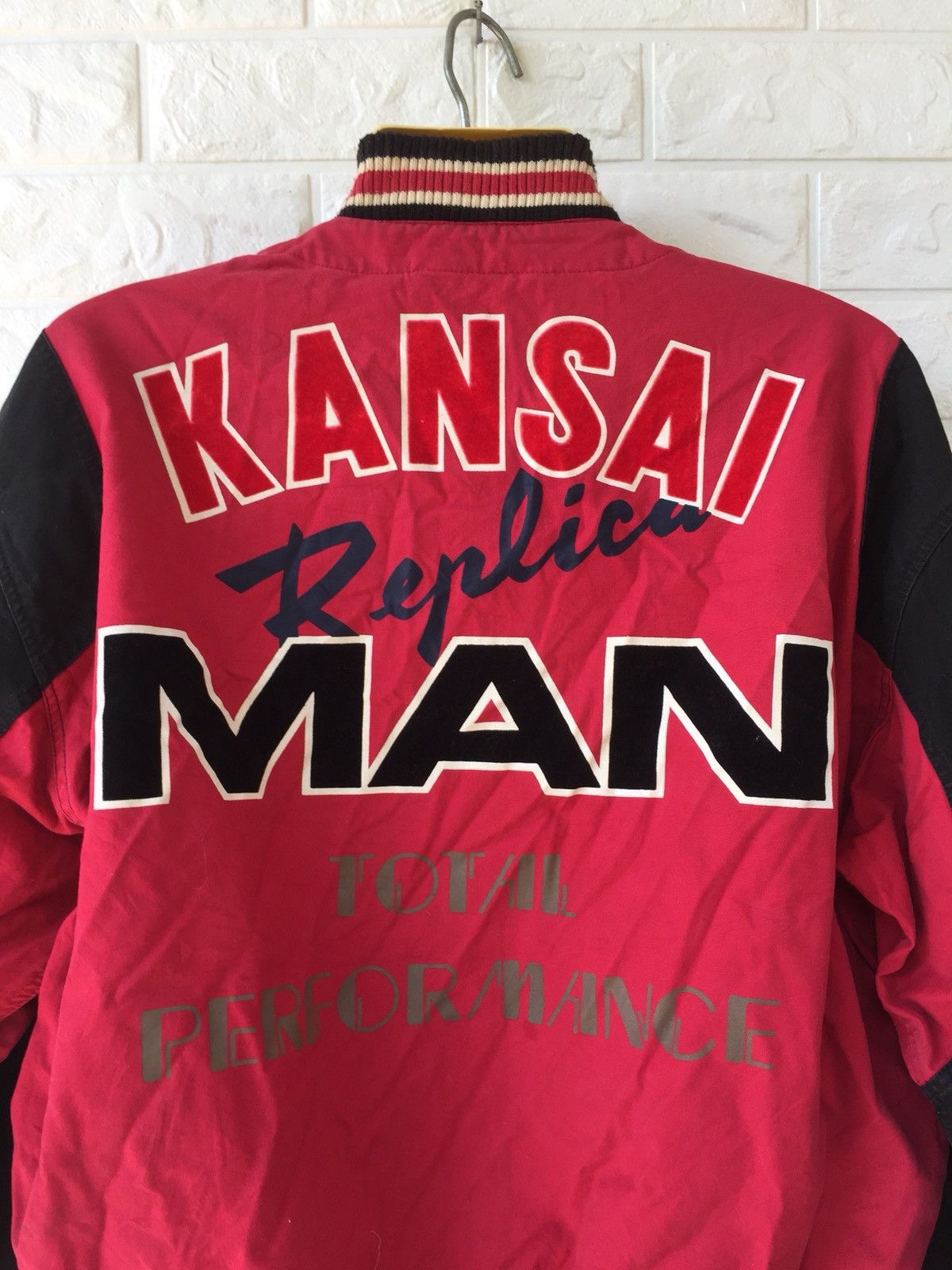 Japanese Brand × Kansai Yamamoto × Vintage VINTAGE 80s KANSAI MAN BY KANSAI YAMAMOTO VARSITY JACKET Size US L / EU 52-54 / 3 - 4 Thumbnail