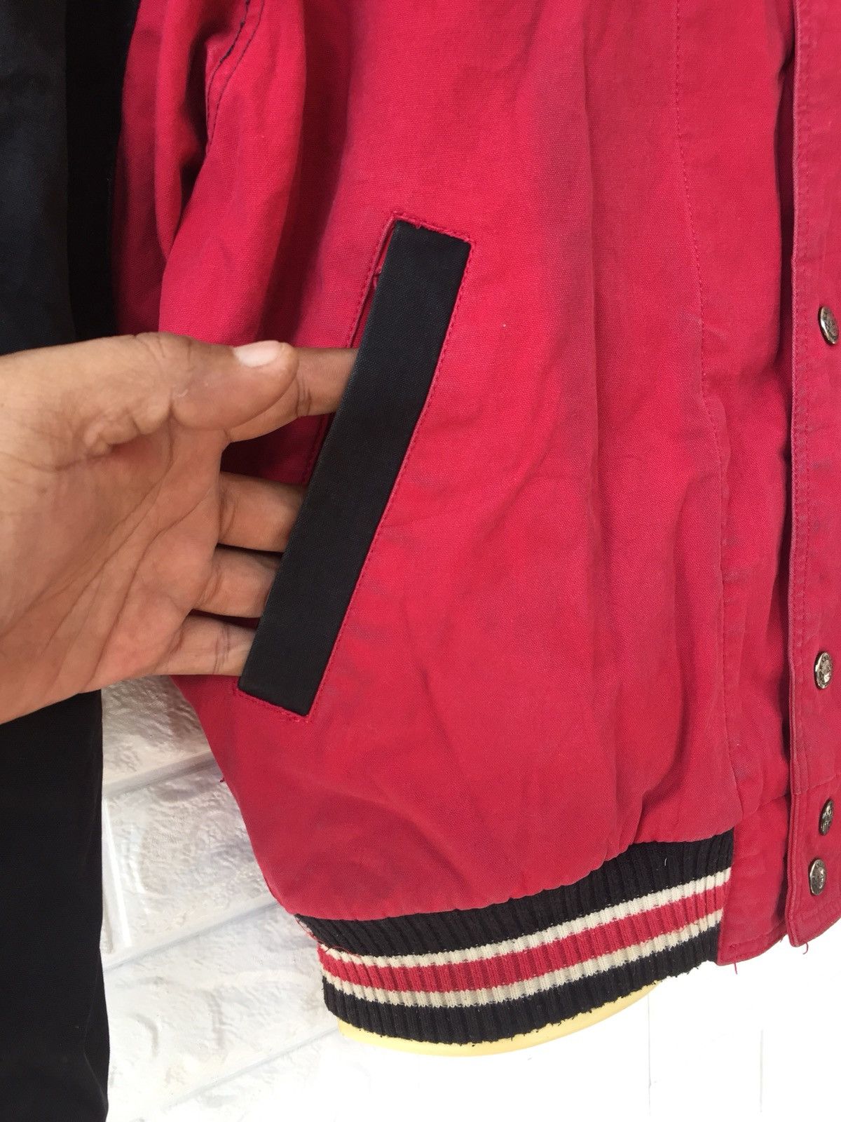 Japanese Brand × Kansai Yamamoto × Vintage VINTAGE 80s KANSAI MAN BY KANSAI YAMAMOTO VARSITY JACKET Size US L / EU 52-54 / 3 - 8 Thumbnail